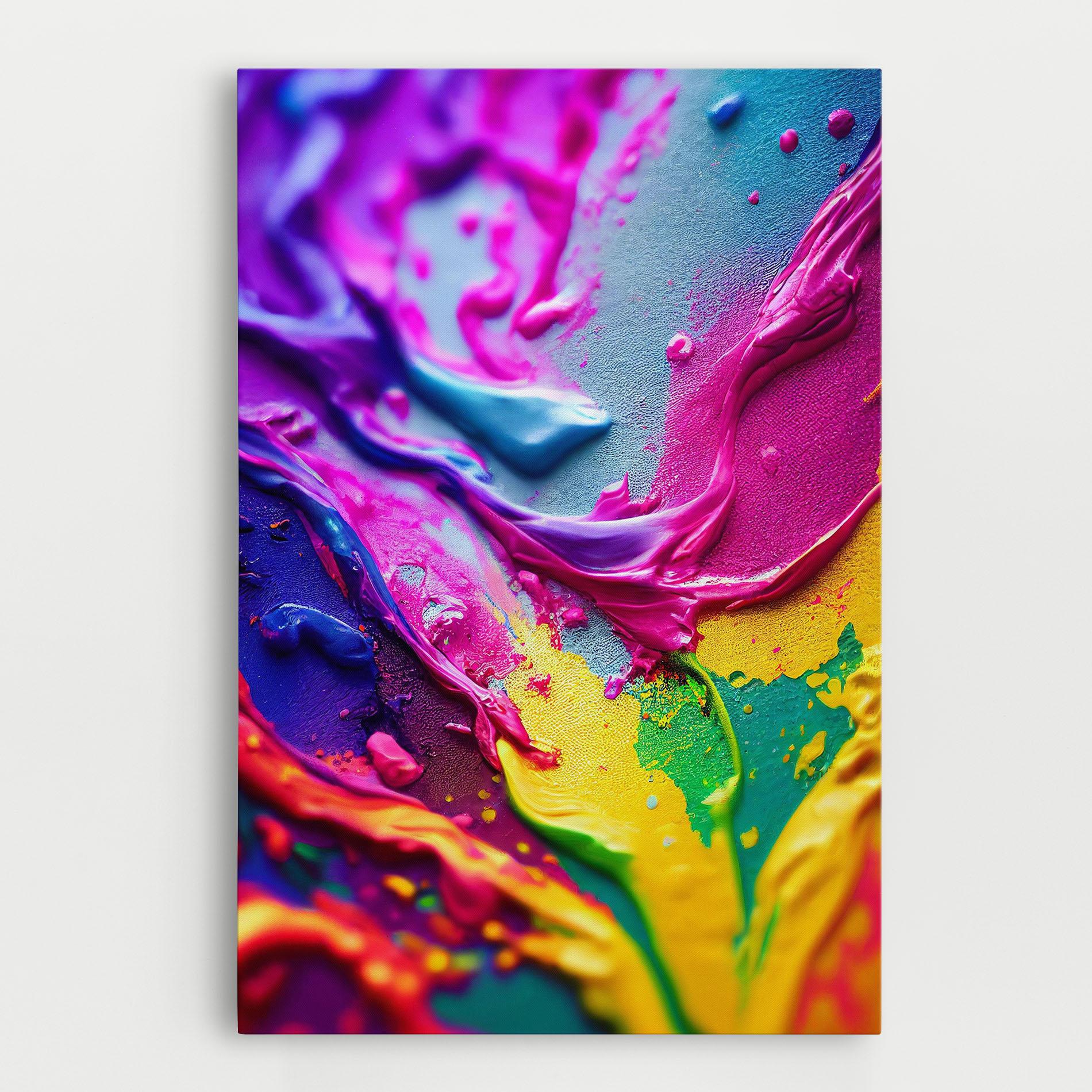 Tablou Canvas Pink Purple Close Up mockup 0