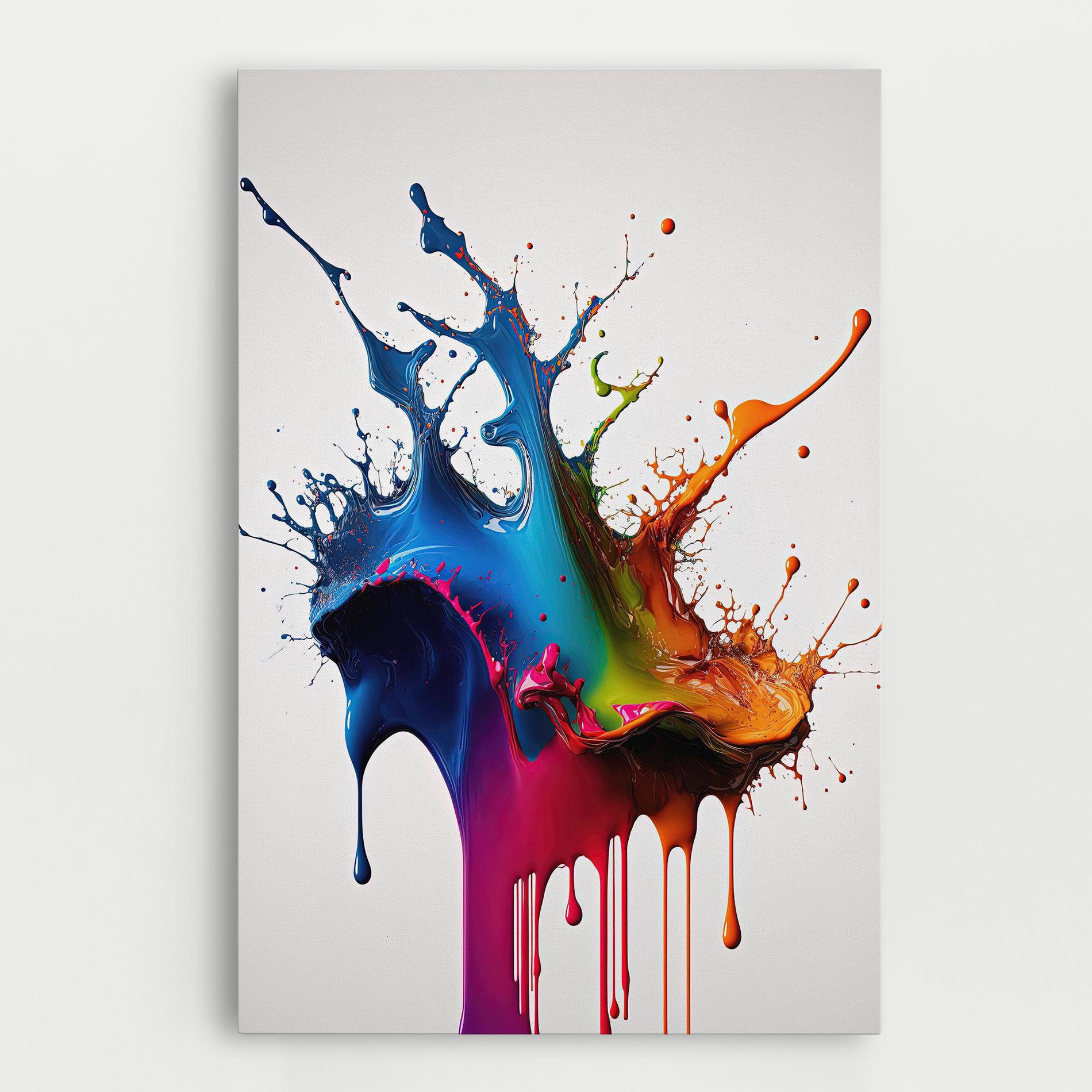 Tablou Canvas Yellow Blue Floating mockup 0