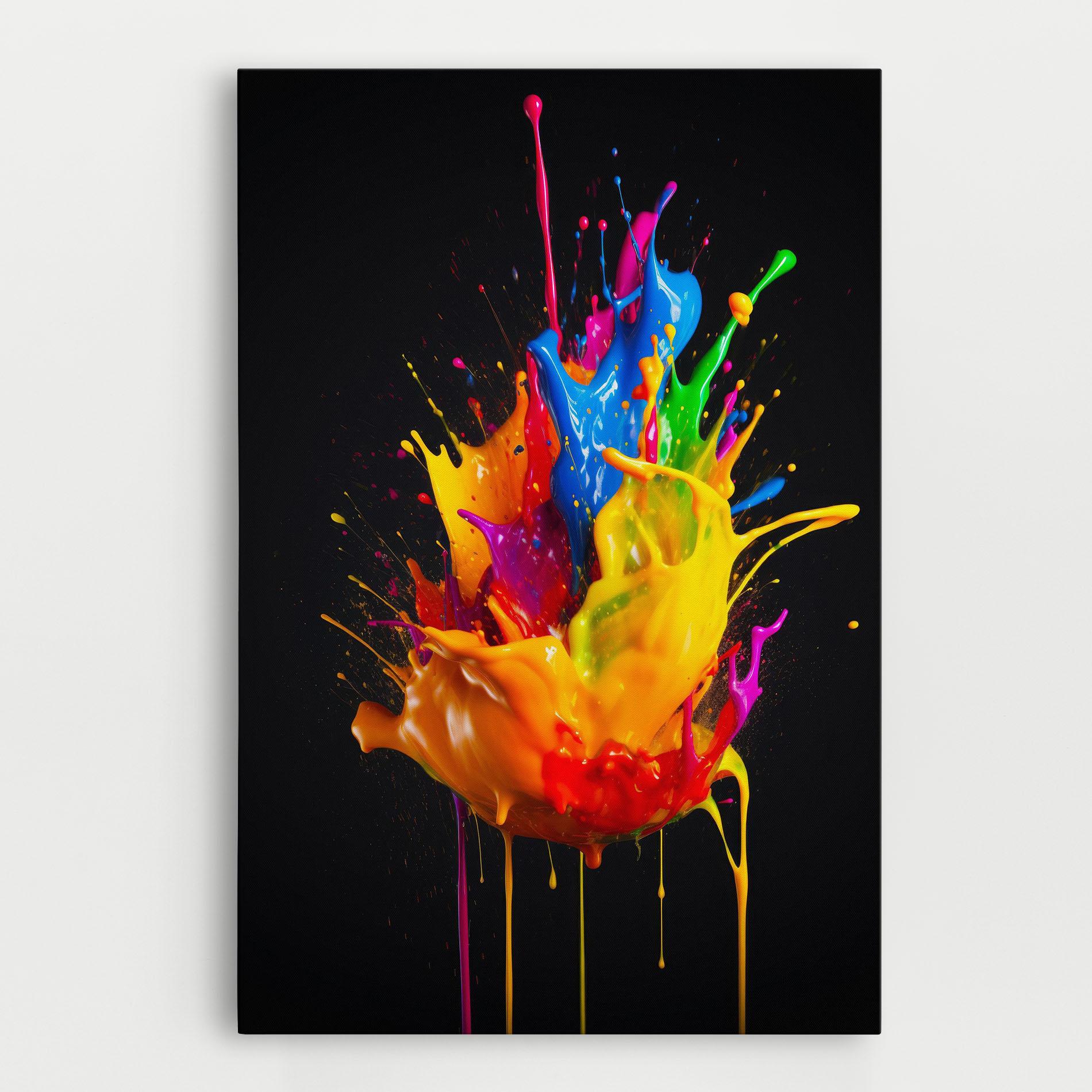 Tablou Canvas Yellow Splash Floating mockup 0