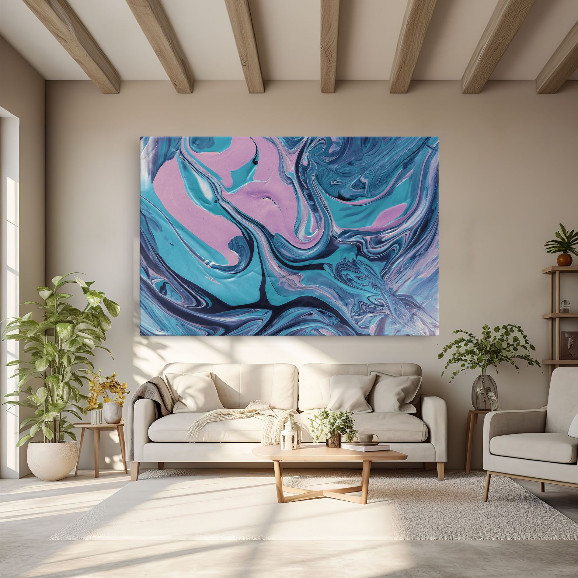 Abstract Blue And Pink mockup 6