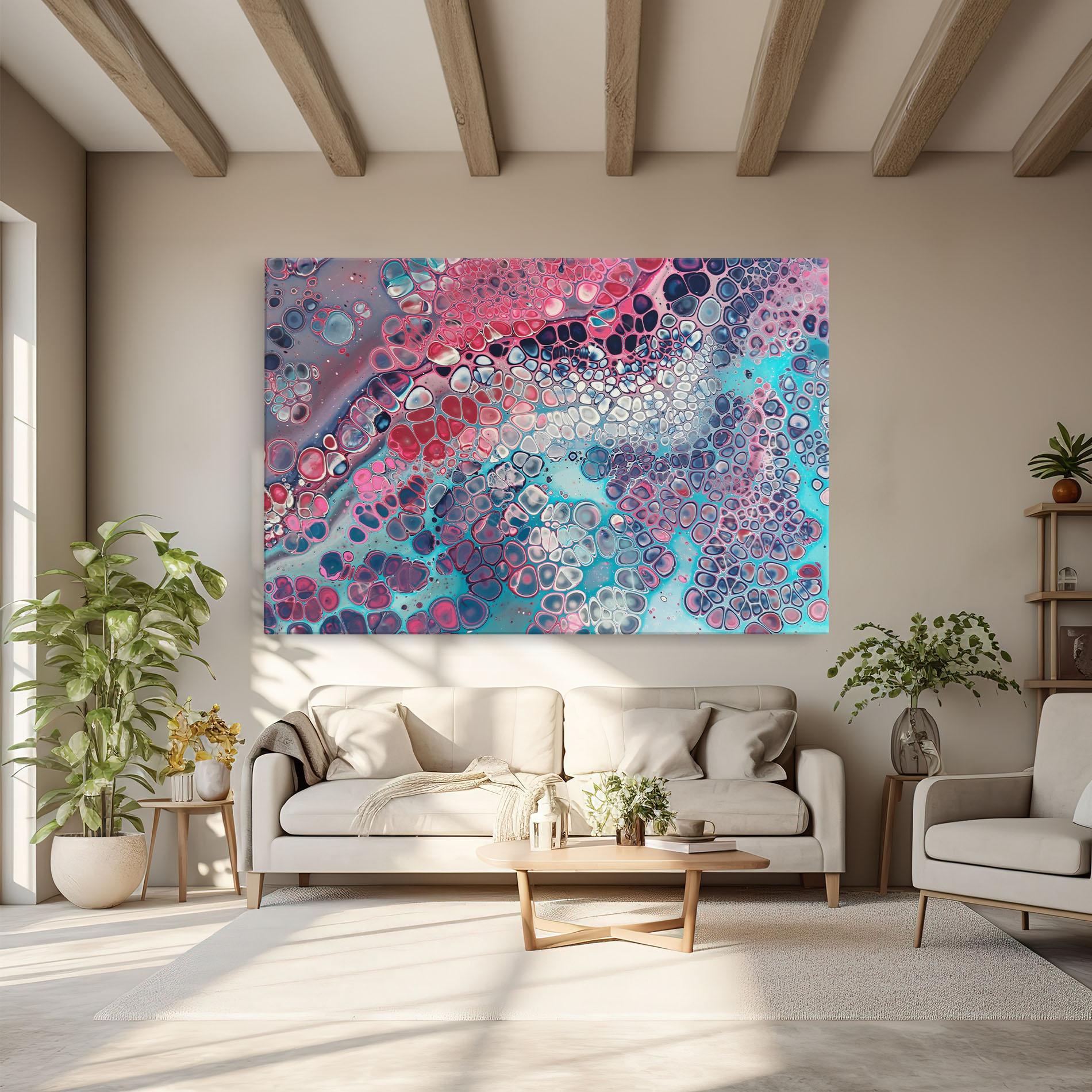 Tablou Canvas Abstract Blue Objects mockup 6