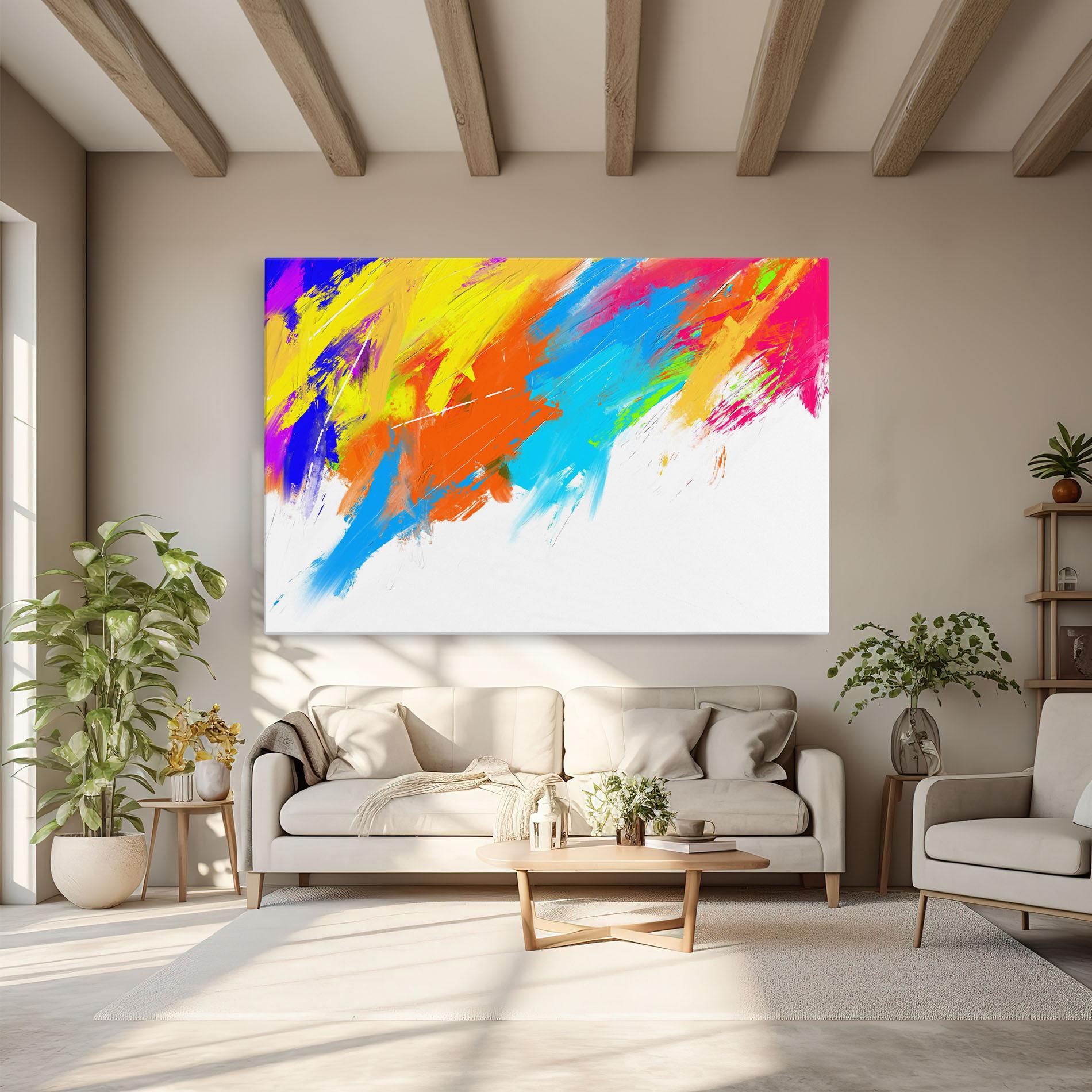 Tablou Canvas Abstract Blue Yellow mockup 6