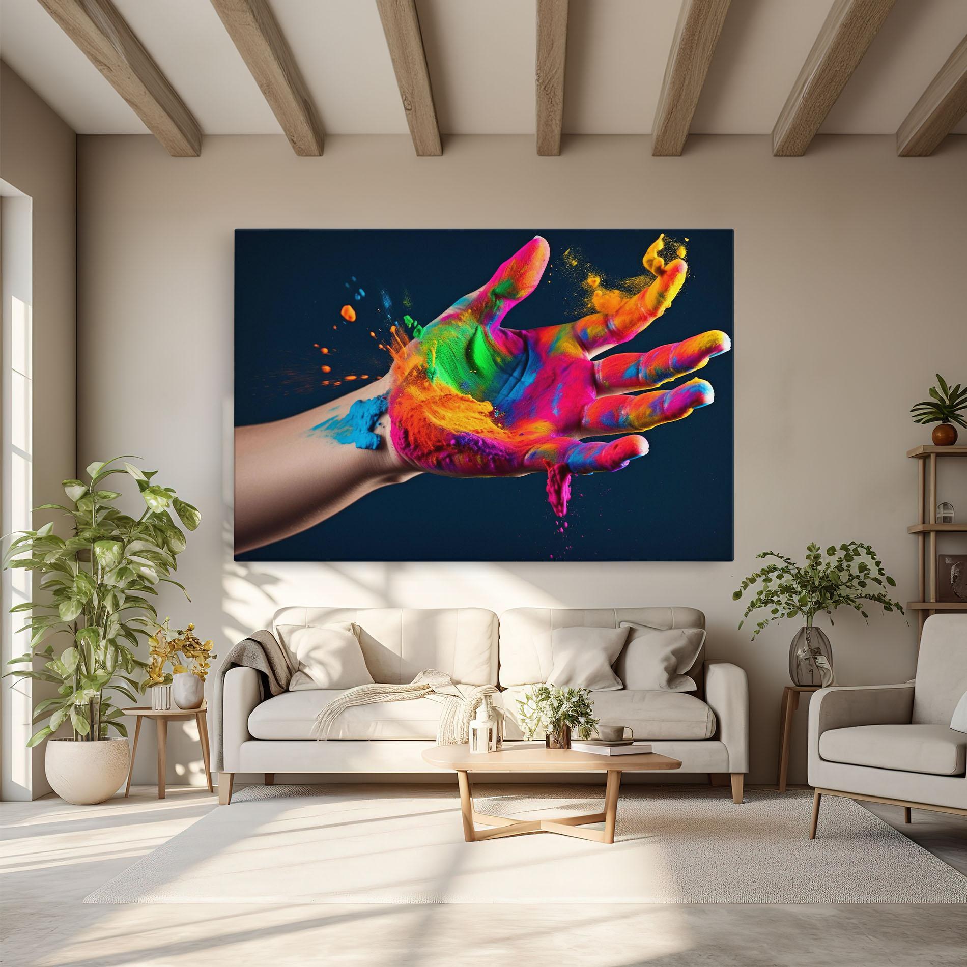 Tablou Canvas Colorful Hand mockup 6