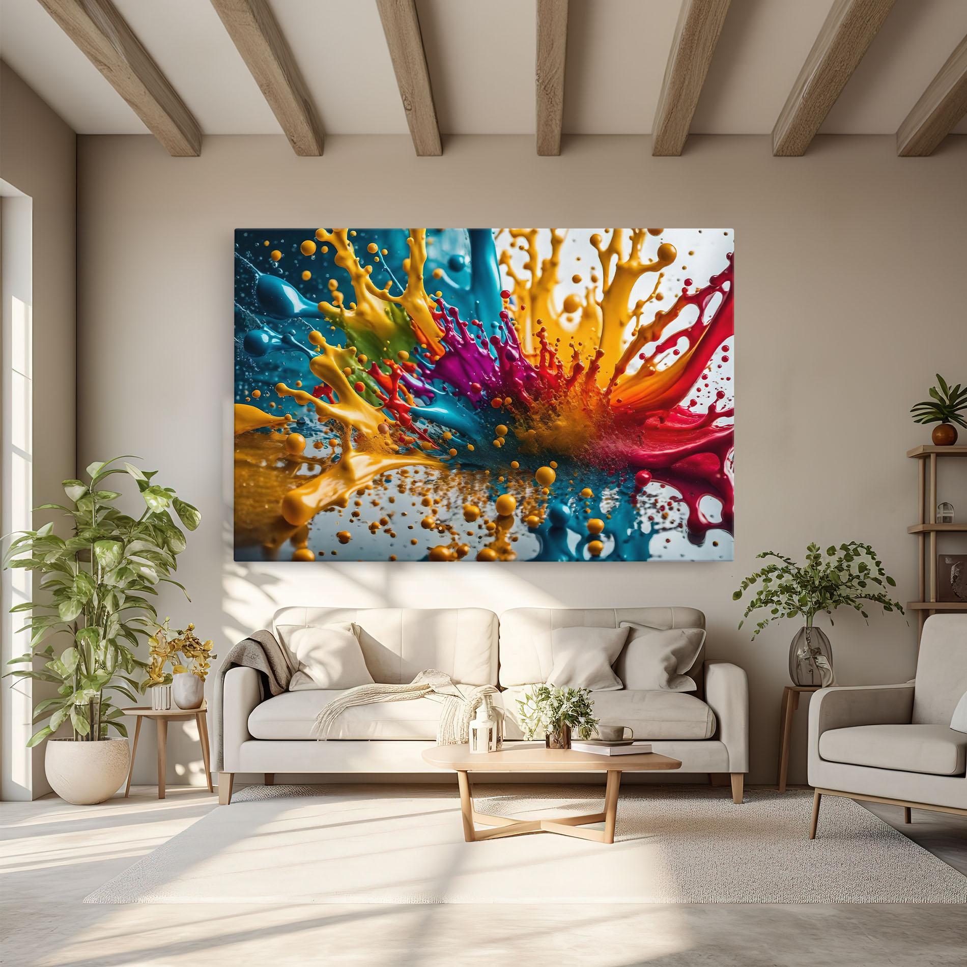 Tablou Canvas Colorful Water Splash mockup 6