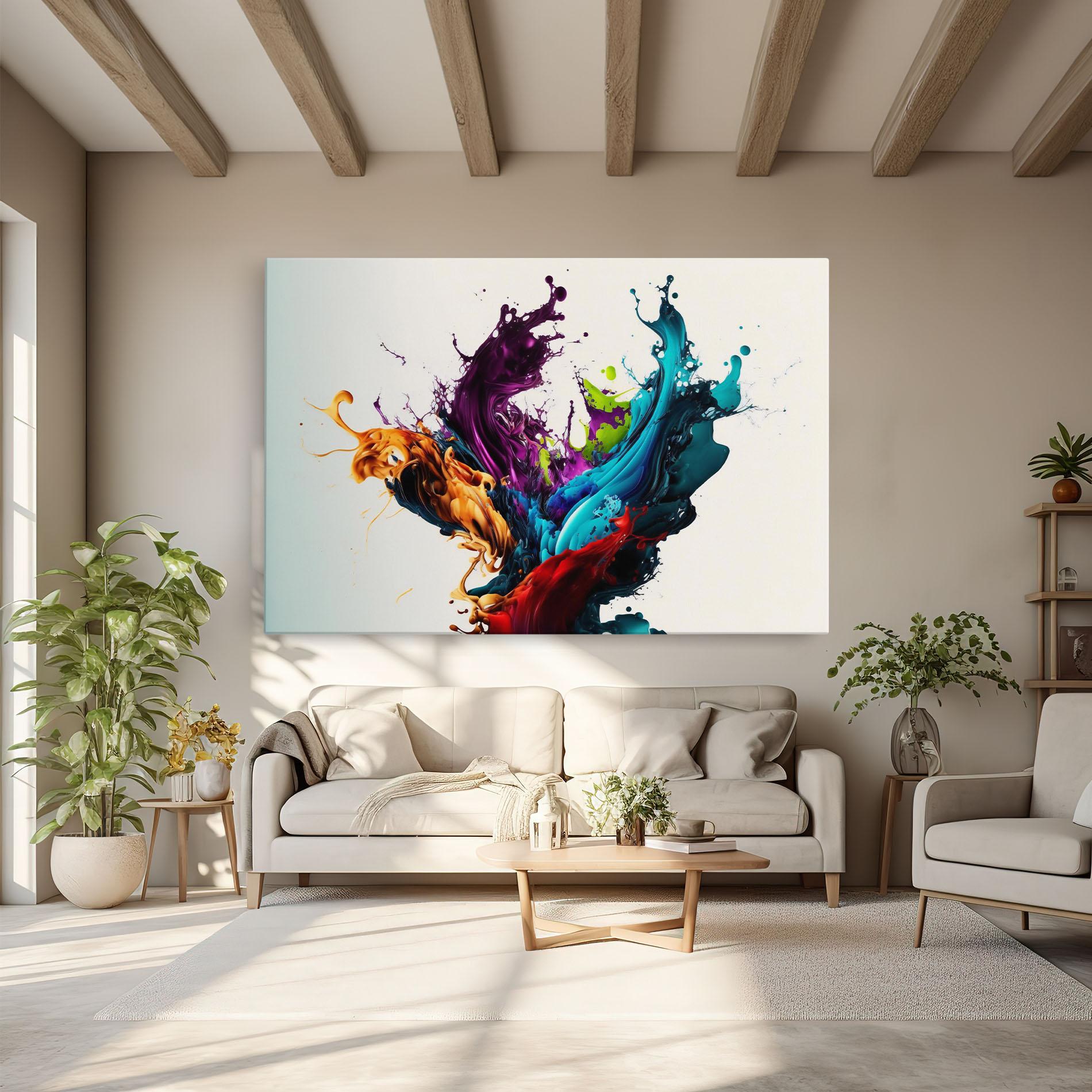 Tablou Canvas Dark Purple Splash mockup 6