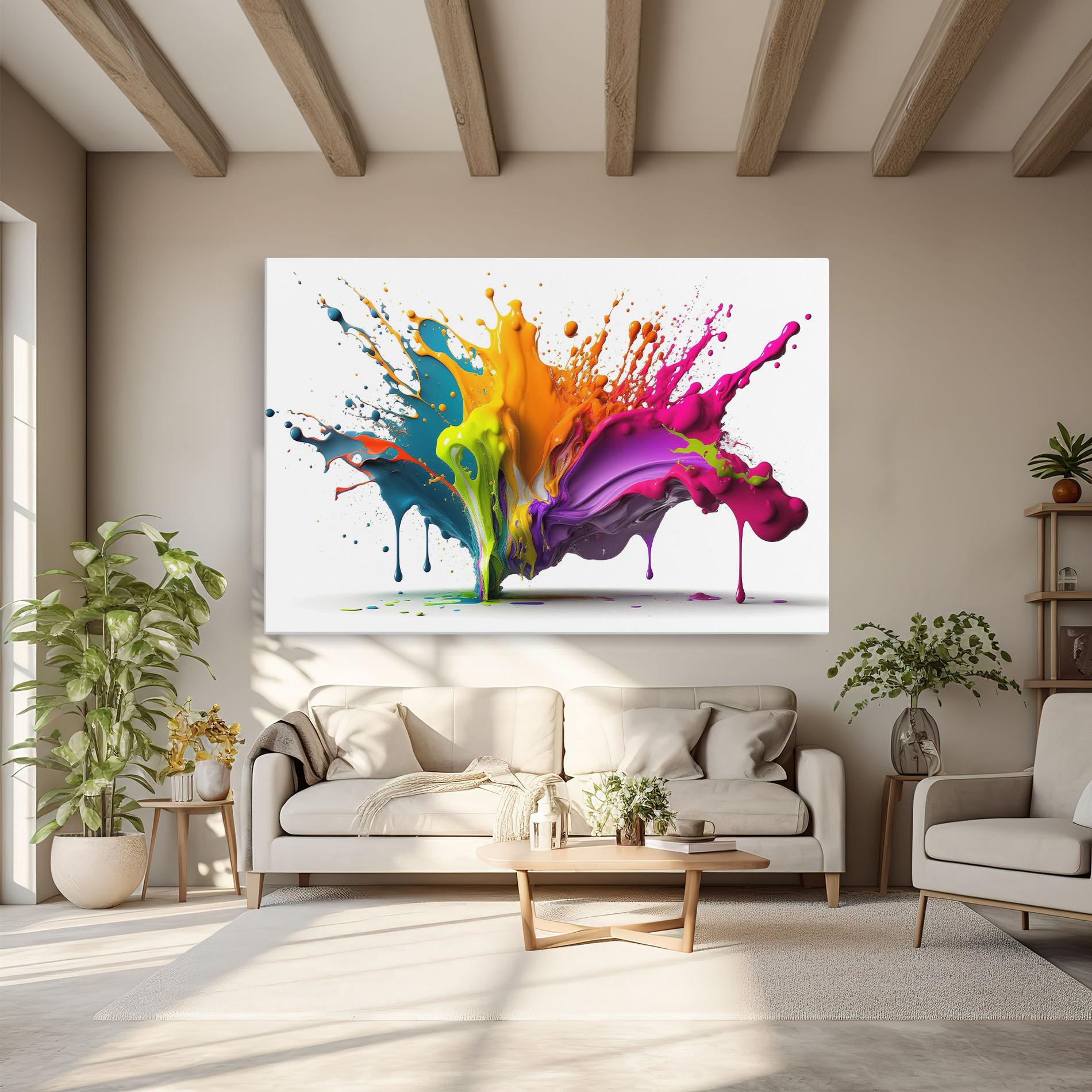 Tablou Canvas Exploding Mixed Liquid mockup 6
