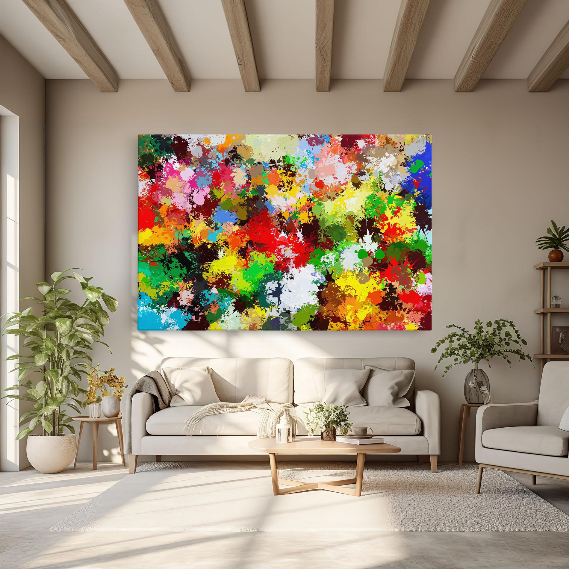 Tablou Canvas Flowers Shaped Stains mockup 6