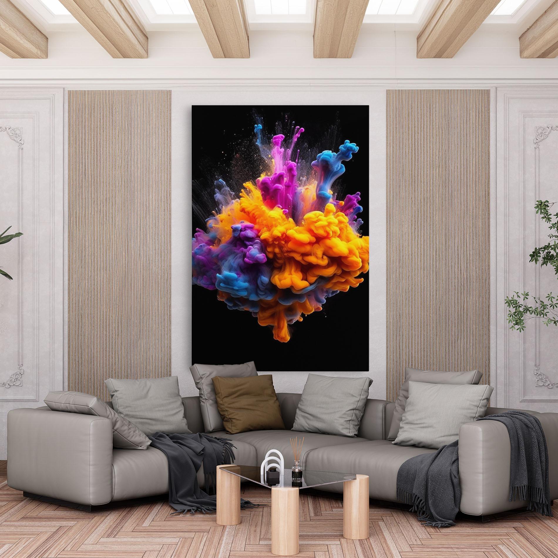 Tablou Canvas Colorful Cloud Liquid mockup 6