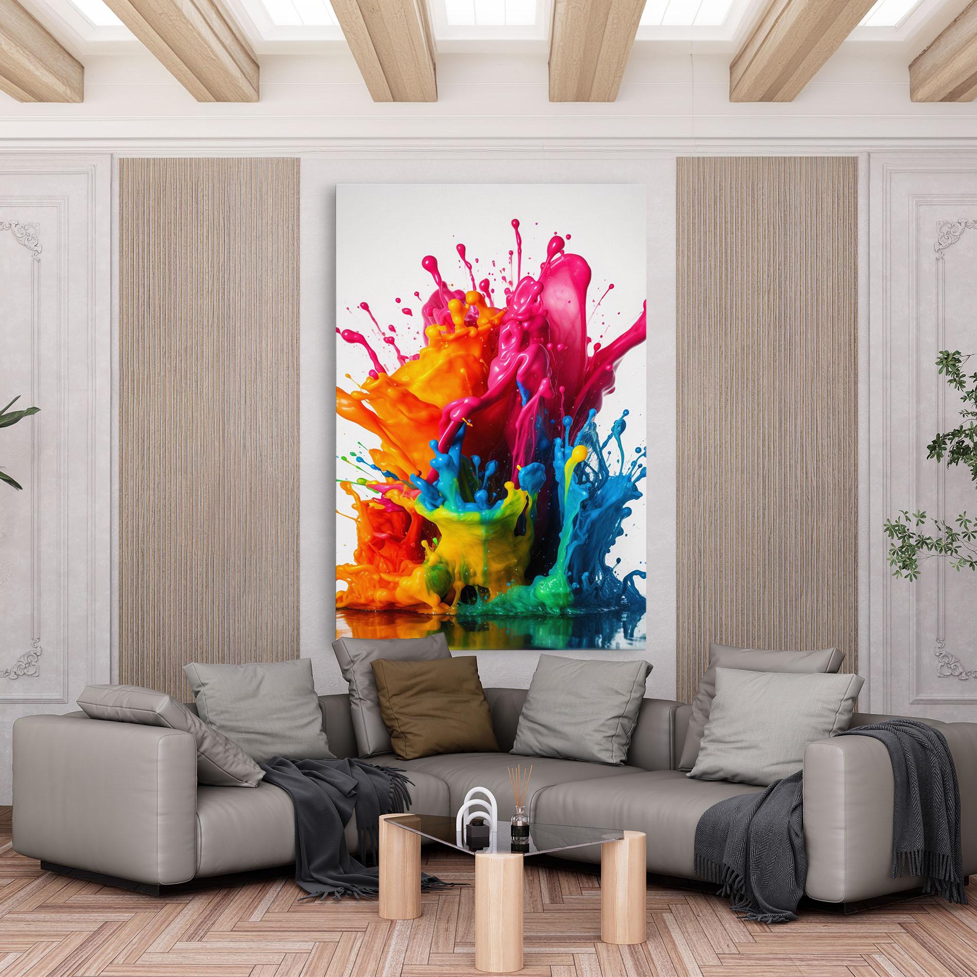 Tablou Canvas Colorful Explosion Paint mockup 6