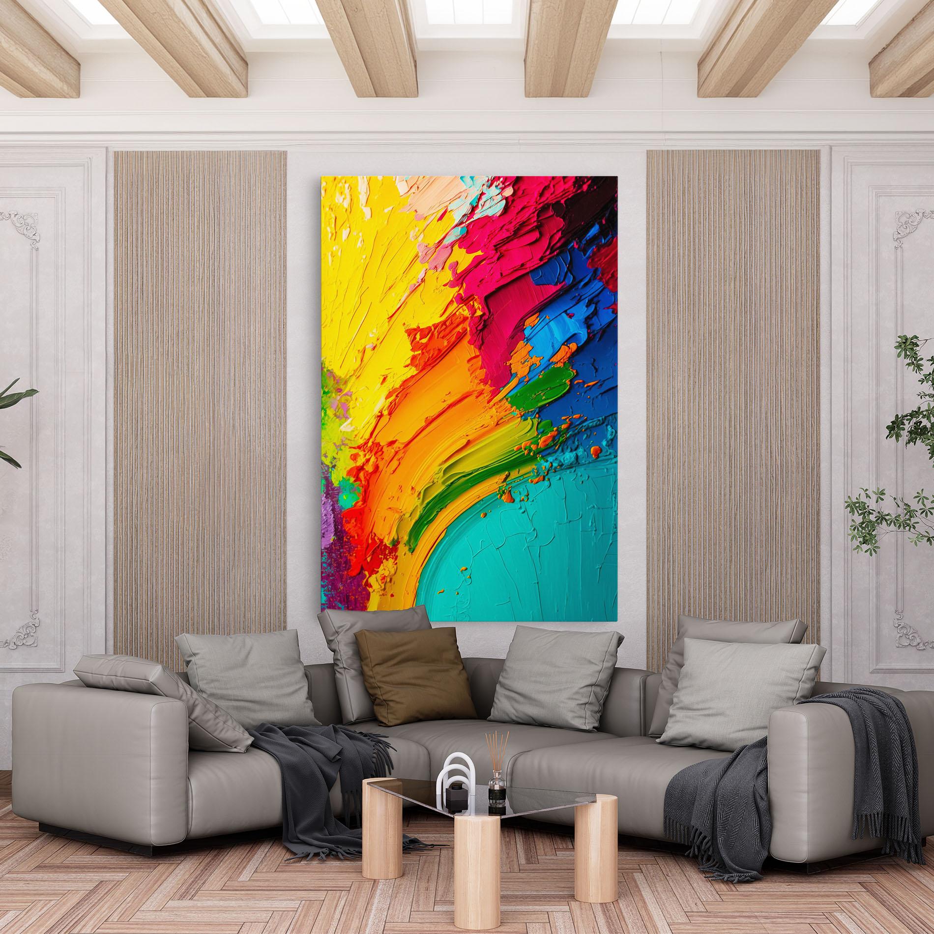 Tablou Canvas Multicolored Painting mockup 6