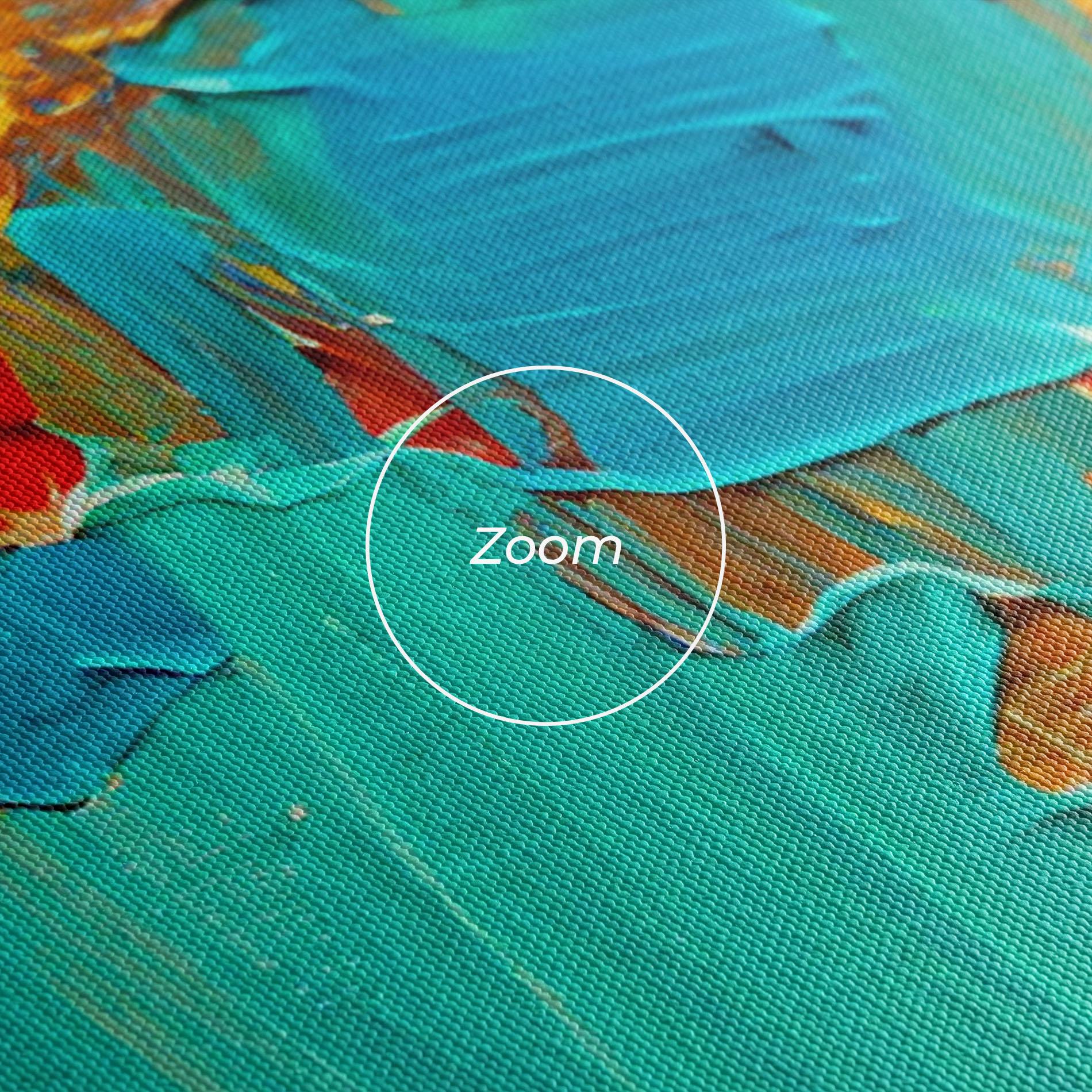 Tablou Canvas Orange Blue Painting mockup 3