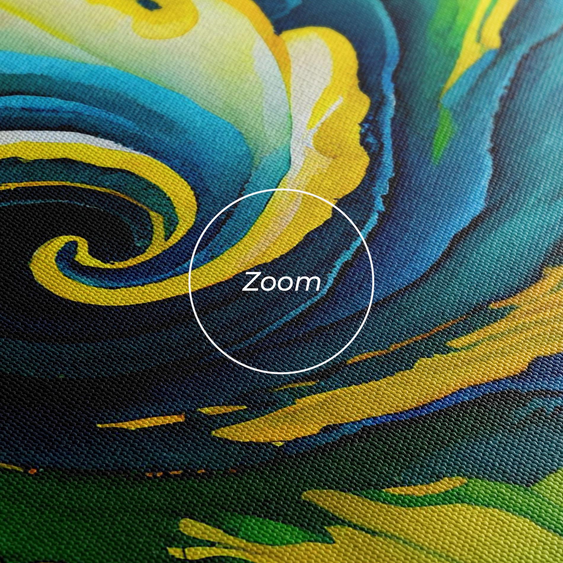 Tablou Canvas Yellow Green Spiral mockup 3