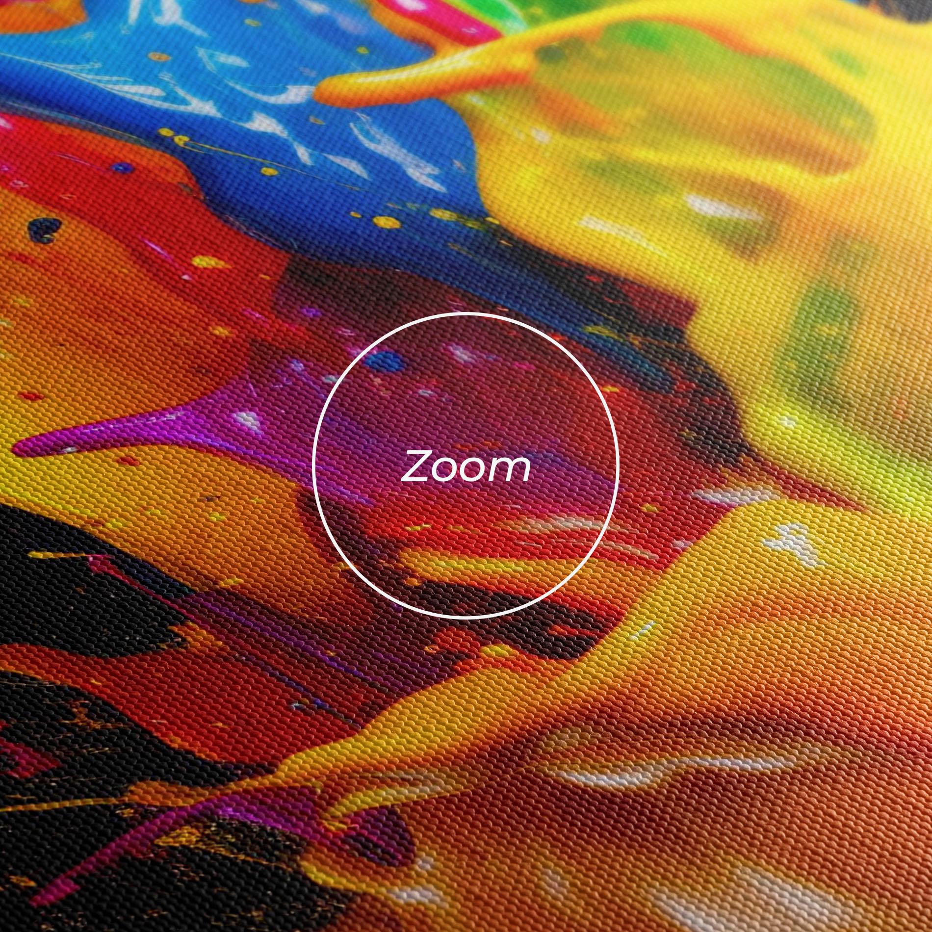 Tablou Canvas Yellow Splash Floating mockup 3