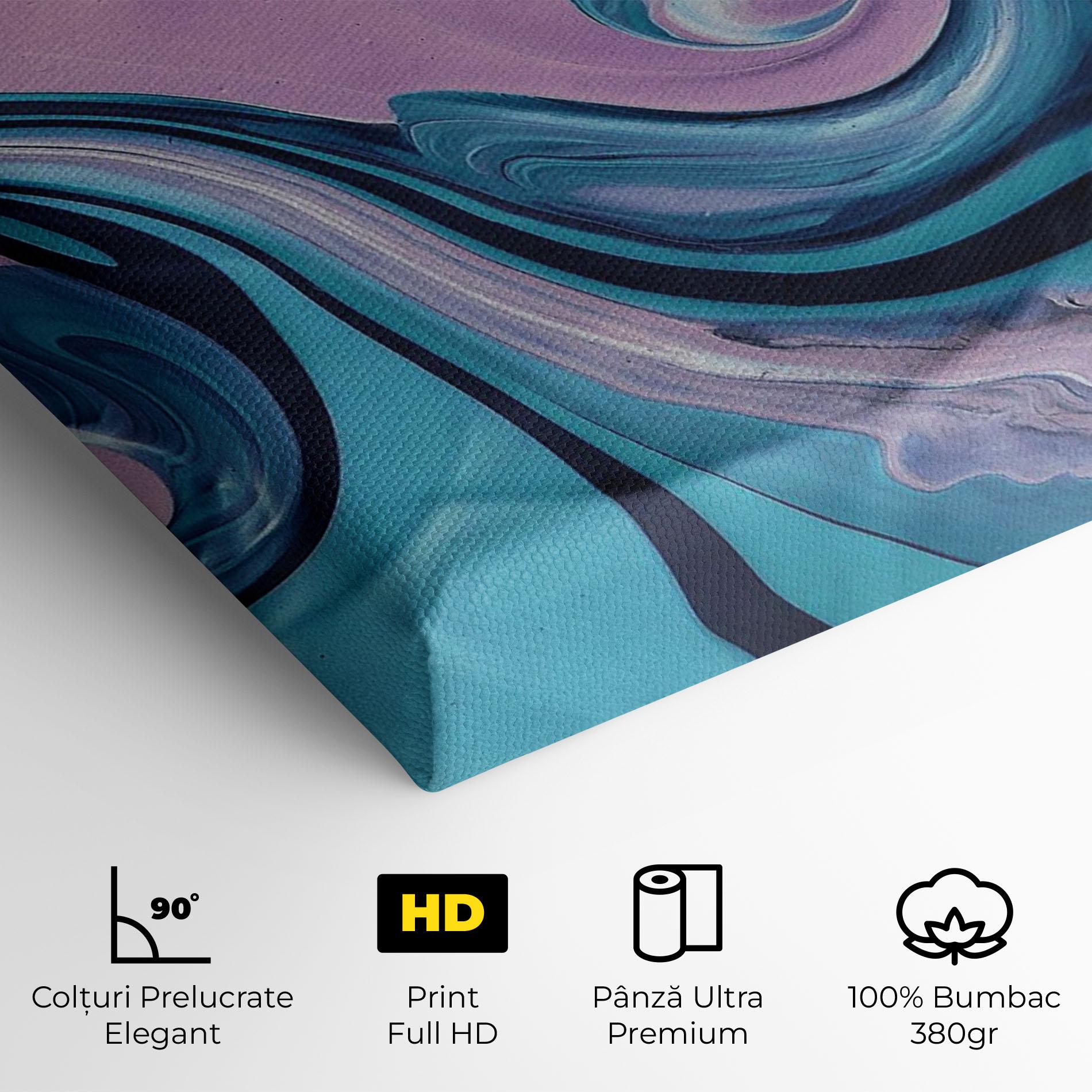 Tablou Canvas Abstract Blue And Pink mockup 4
