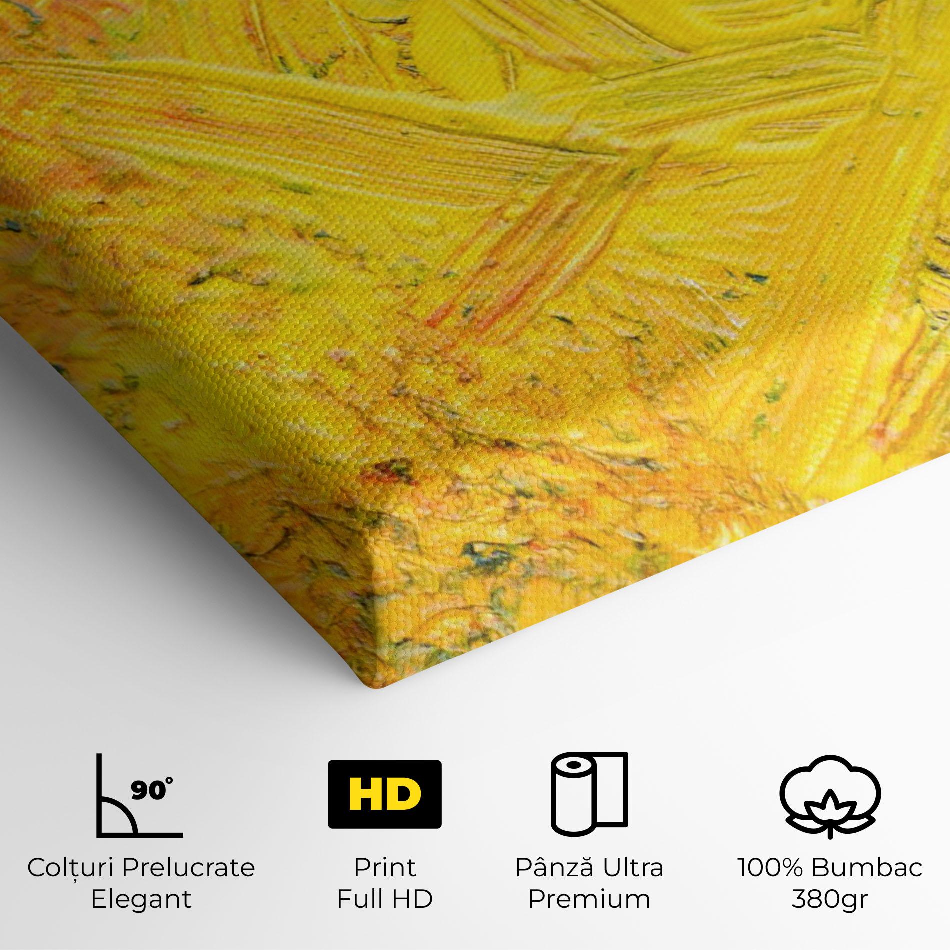 Tablou Canvas Artistic Yellow Painting mockup 4