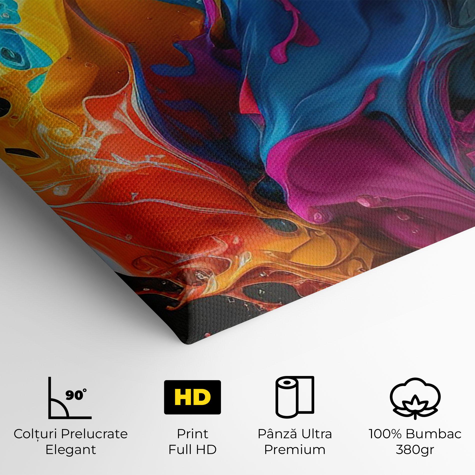 Tablou Canvas Black Blue Splash mockup 4