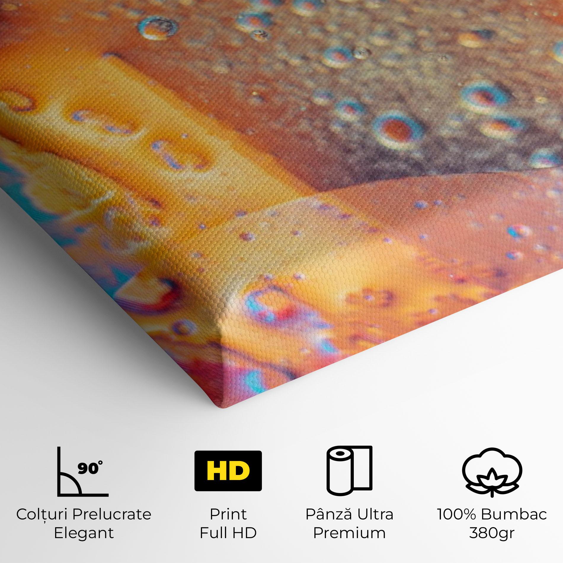 Tablou Canvas Blue Orange Drops mockup 4