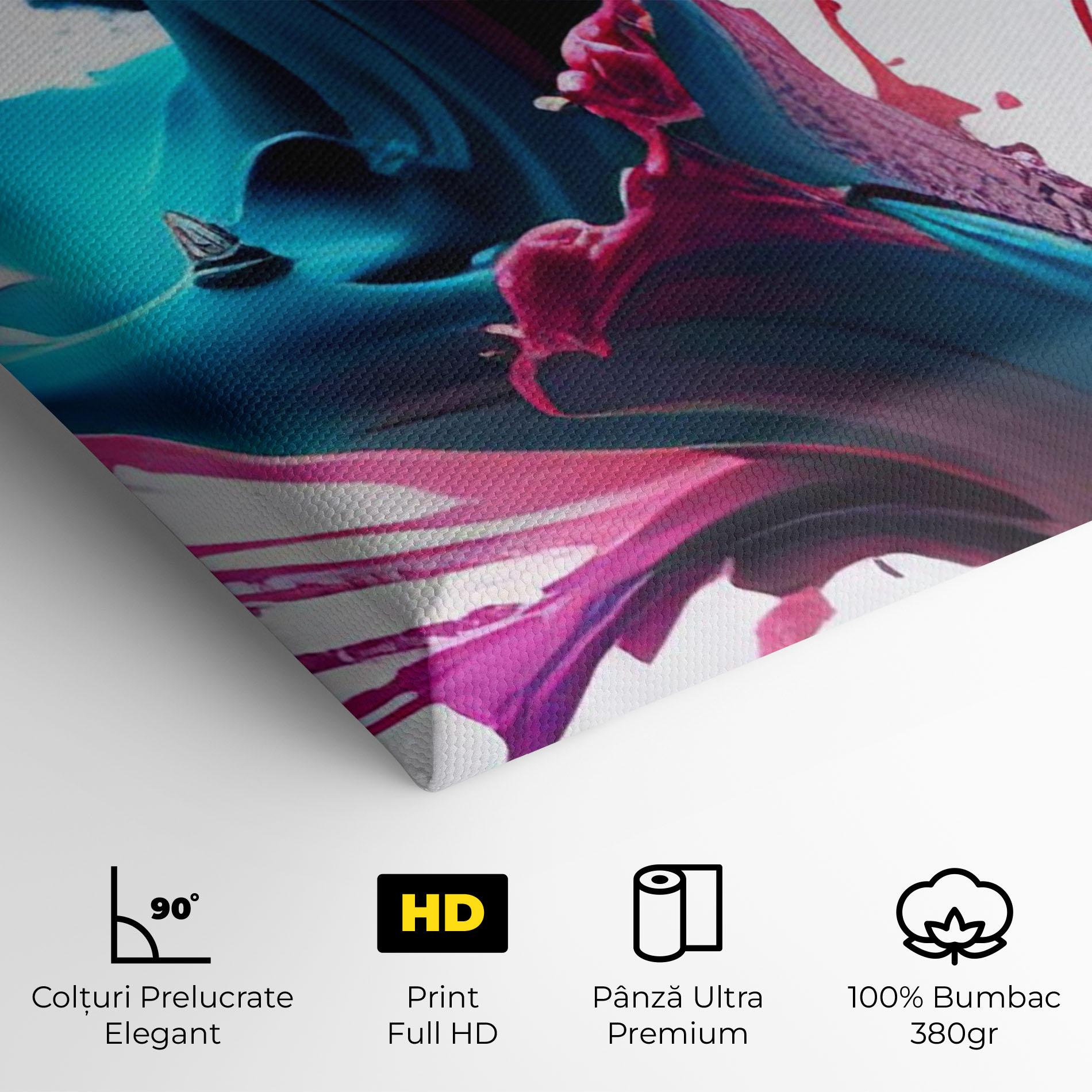 Tablou Canvas Blue Pink Splash mockup 4