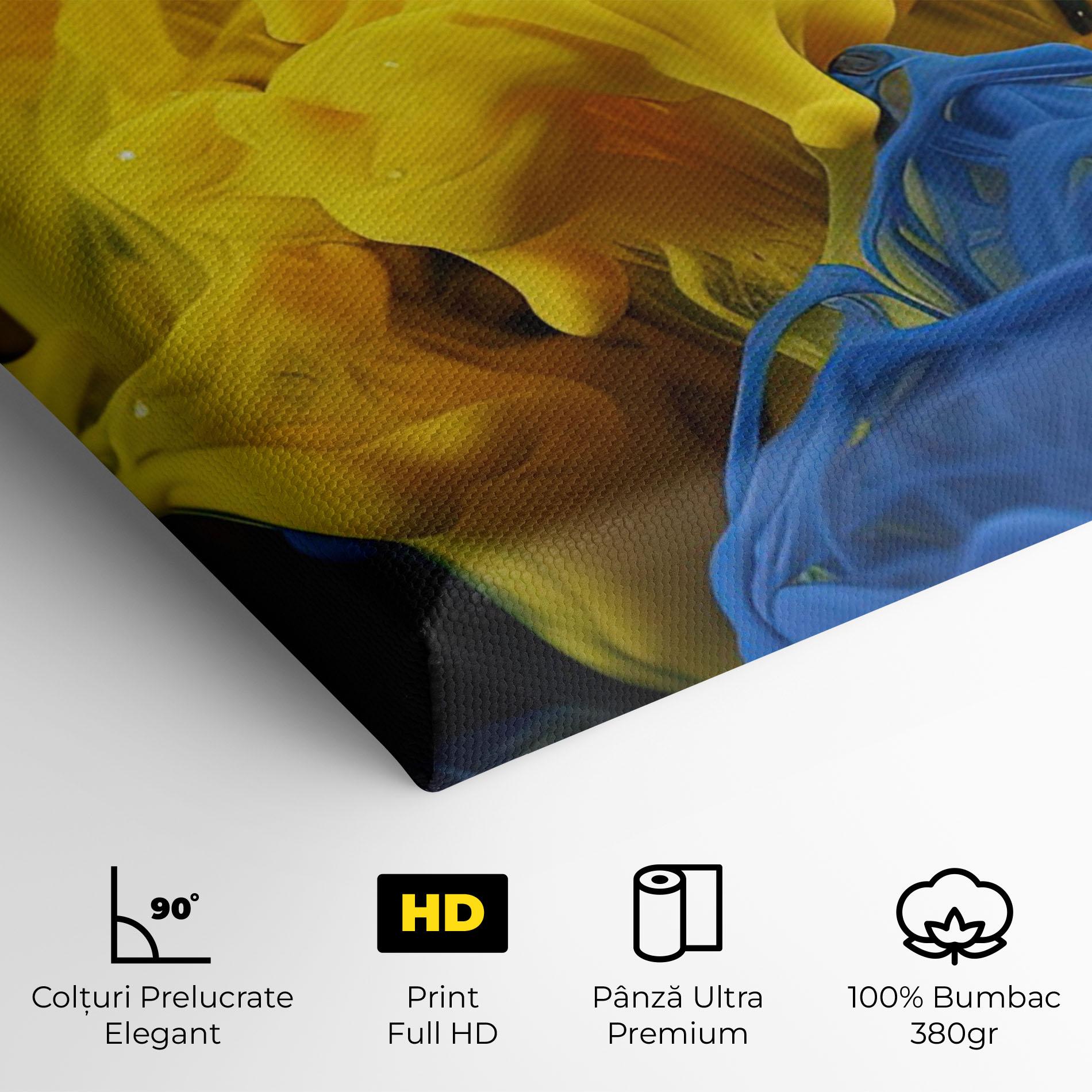 Tablou Canvas Blue Yellow Smoke mockup 4