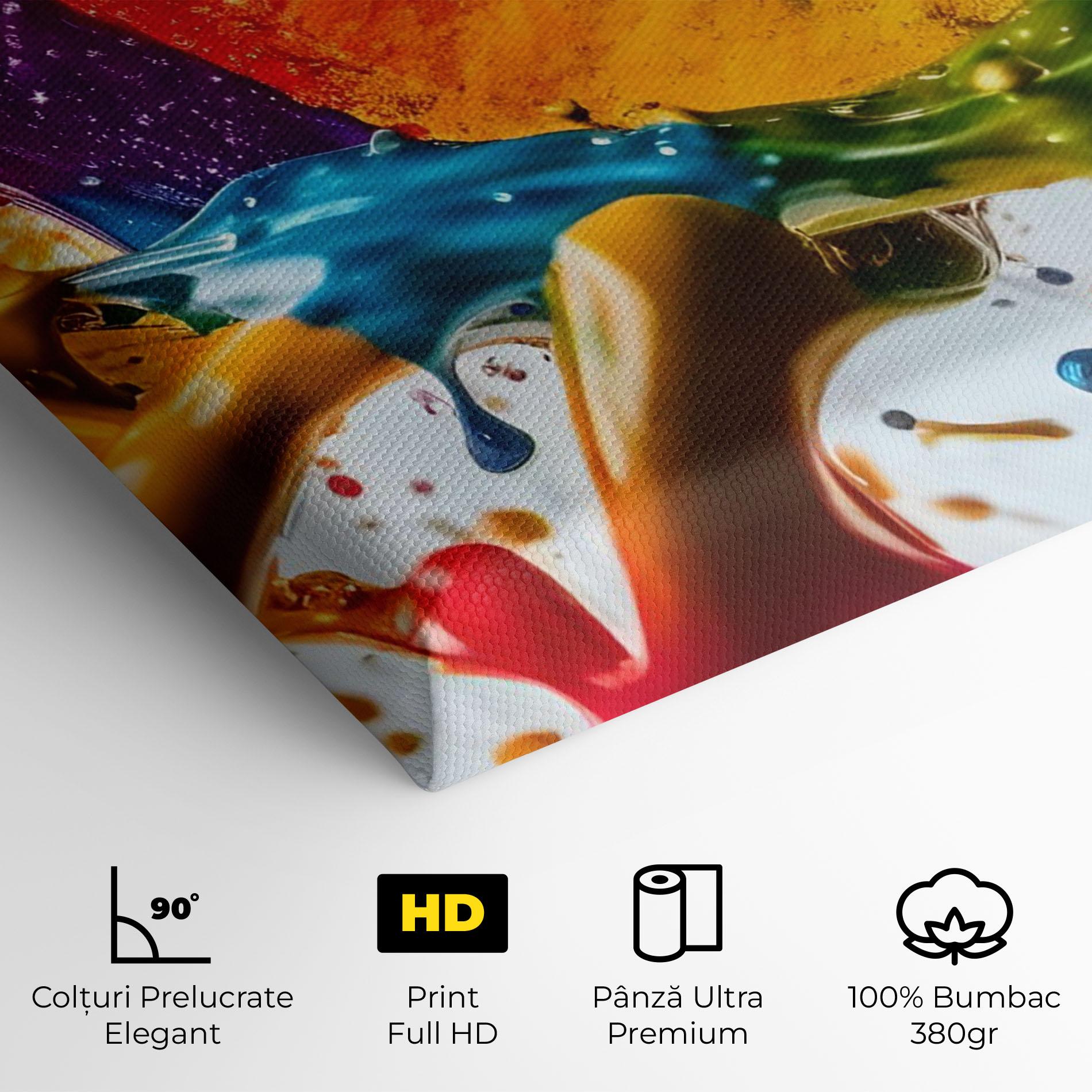 Tablou Canvas Colorful Yellow Rainbow mockup 4