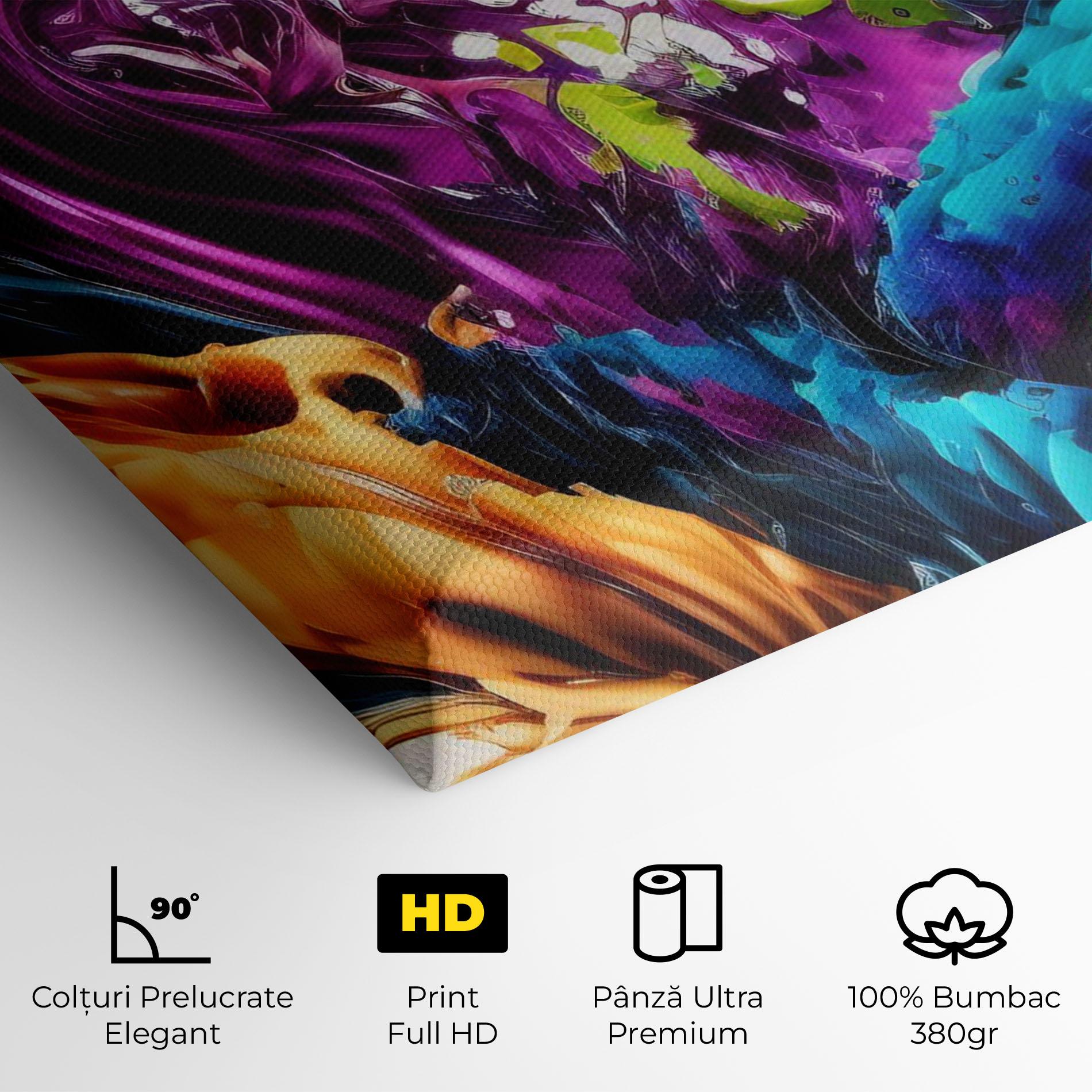 Tablou Canvas Dark Purple Splash mockup 4