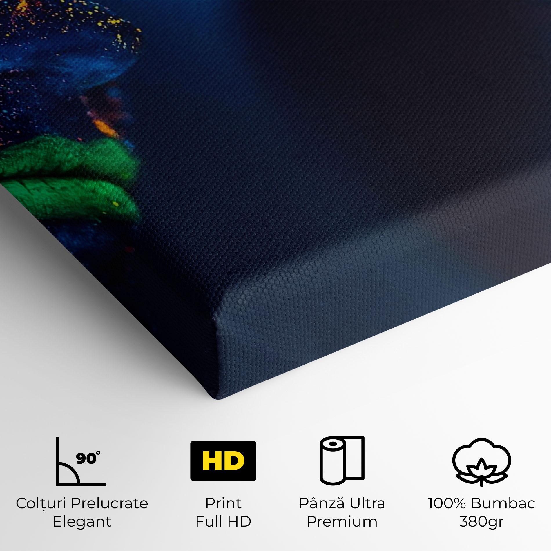 Tablou Canvas Fluorescent Green Lips mockup 4