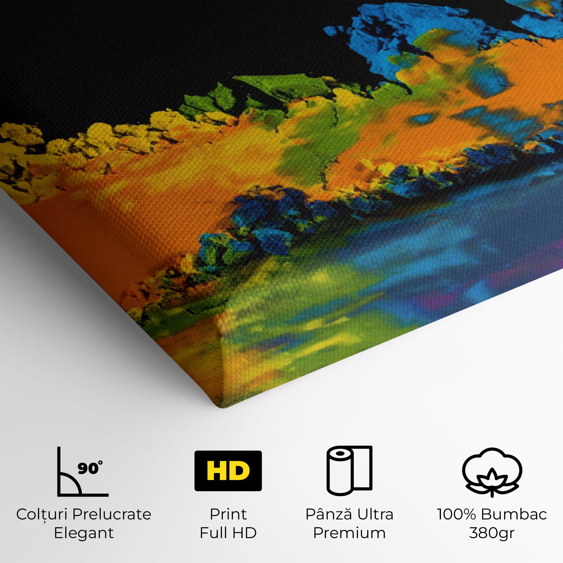 Tablou Canvas Mixed Holi Colors mockup 4