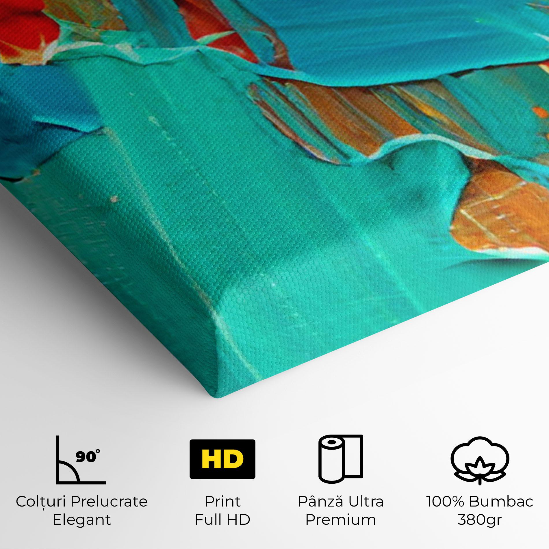 Tablou Canvas Orange Blue Painting mockup 4