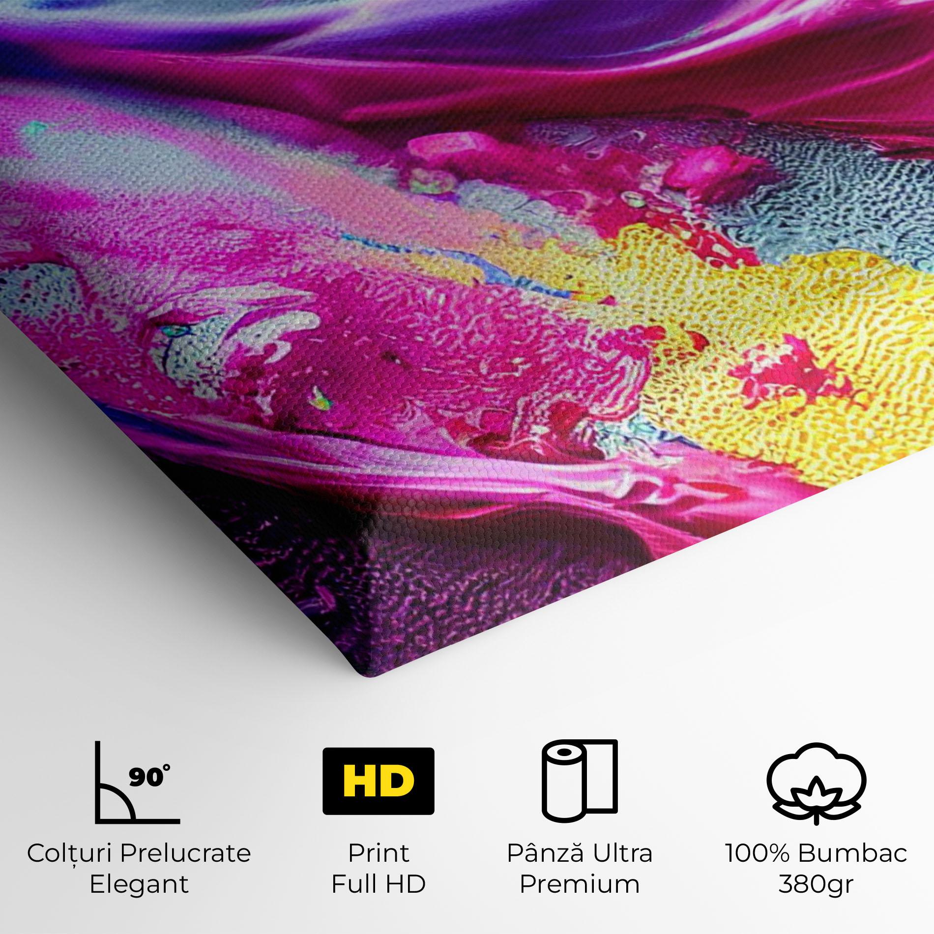 Tablou Canvas Pink Purple Close Up mockup 4