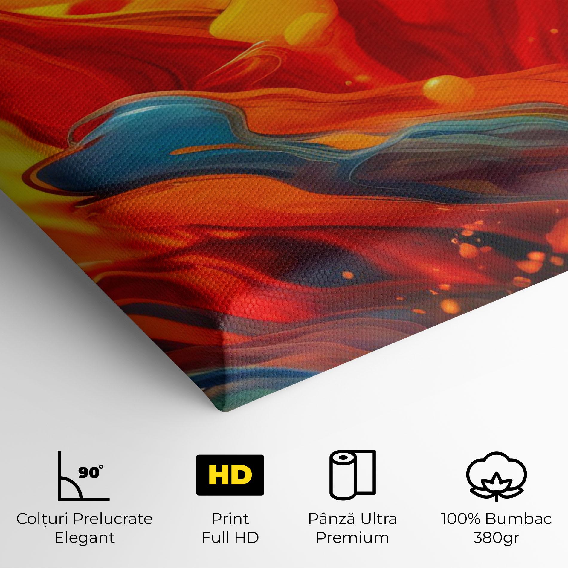 Tablou Canvas Red Color Flames mockup 4