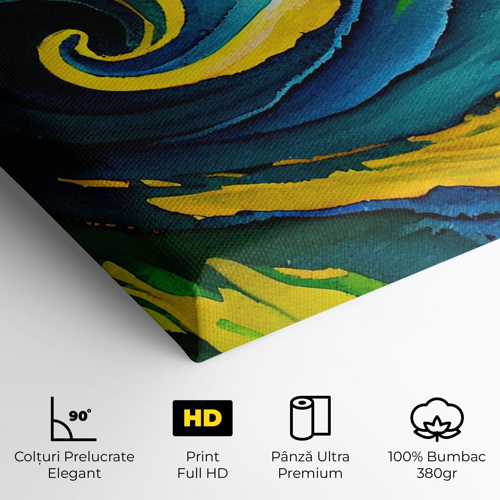 Tablou Canvas Yellow Green Spiral mockup 4