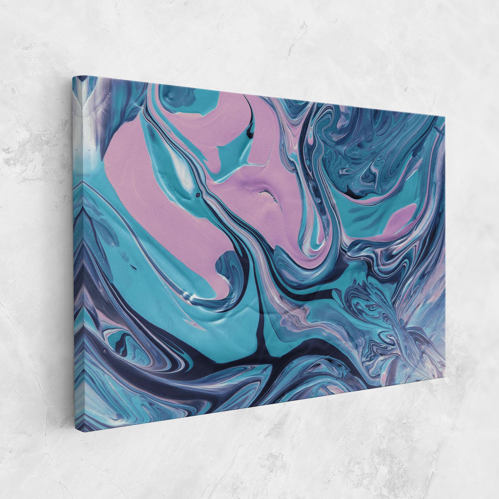 Tablou Canvas Abstract Blue And Pink mockup 1