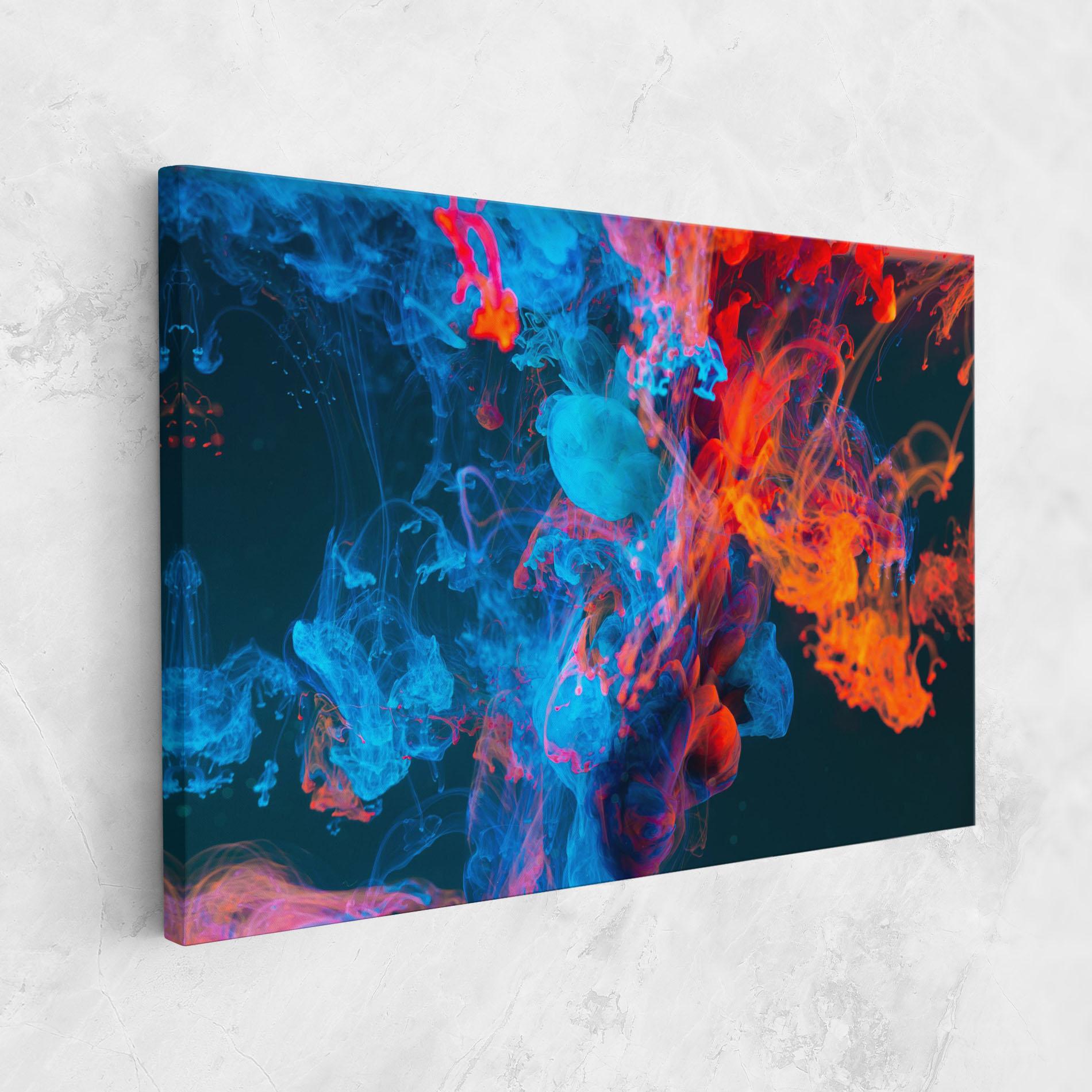 Tablou Canvas Abstract Blue And Red mockup 1