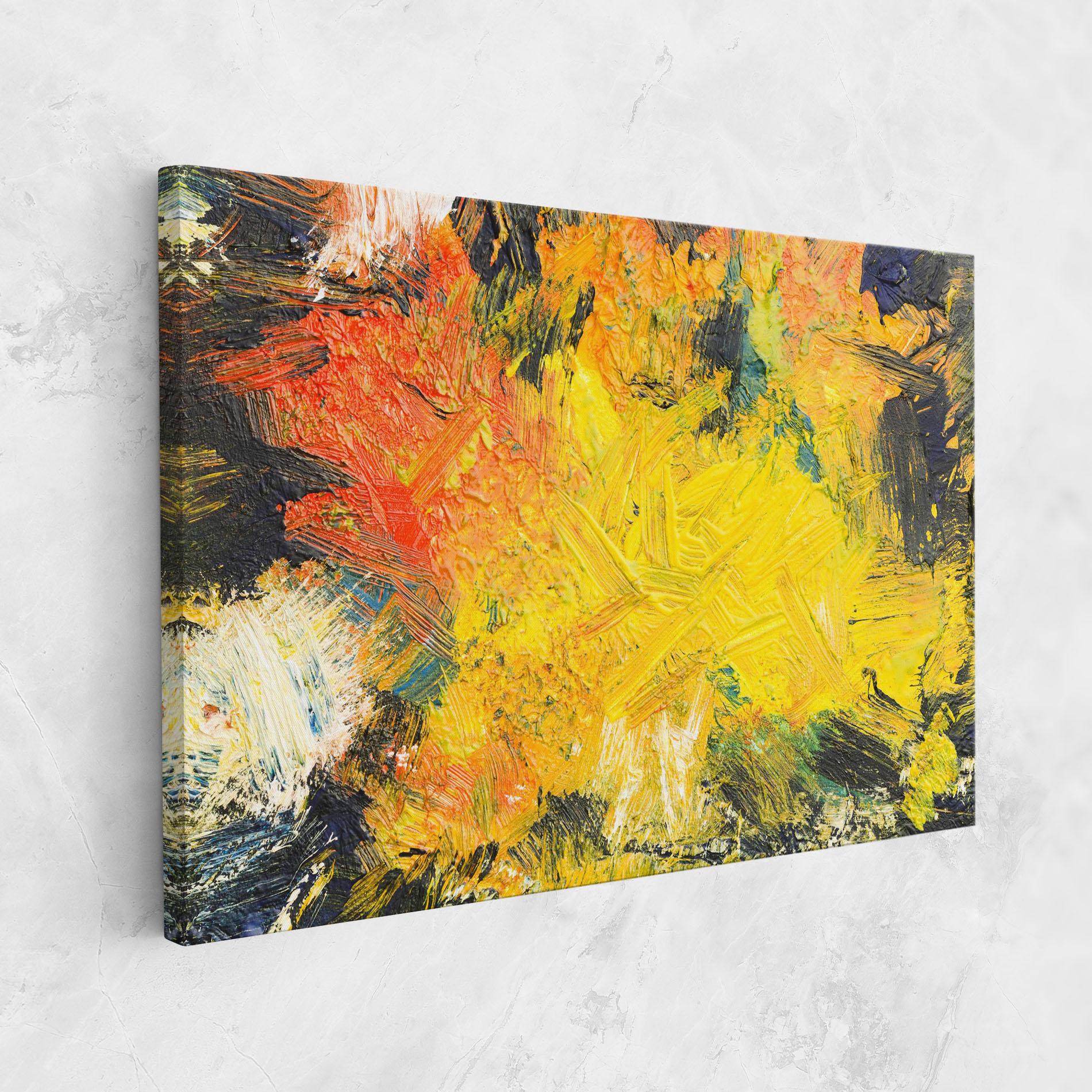 Tablou Canvas Artistic Yellow Painting mockup 1