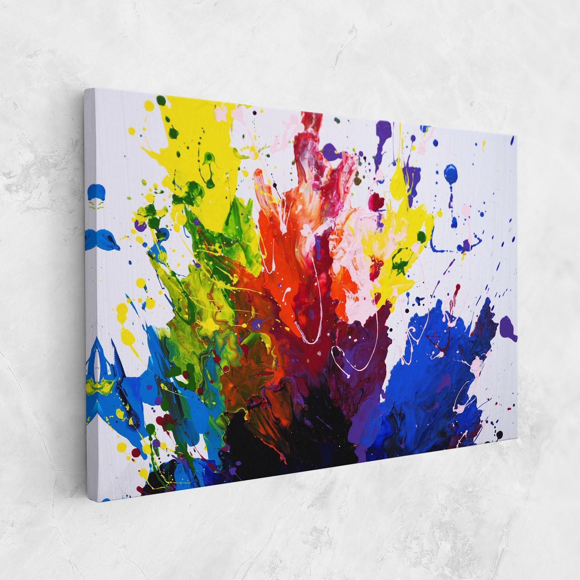 Tablou Canvas Blue Purple Exploding mockup 1