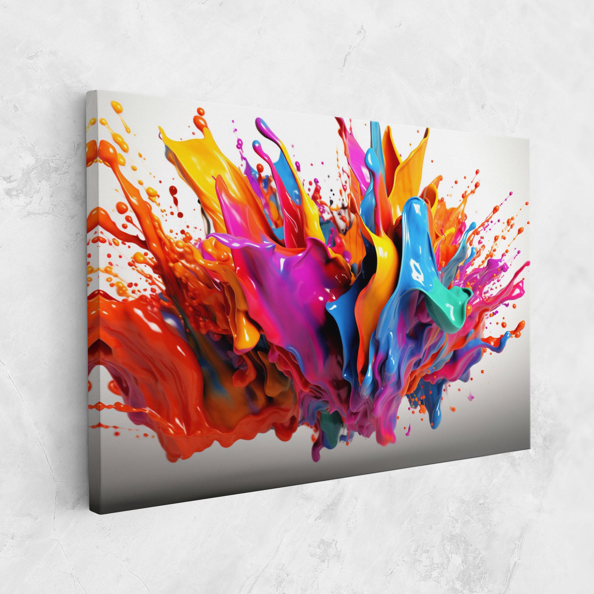 Tablou Canvas Blue Yellow Splash mockup 1