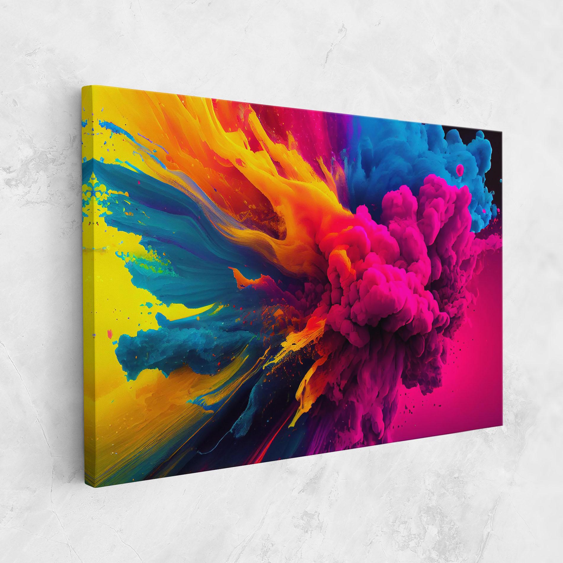 Tablou Canvas Colorful Paint Explosion mockup 1