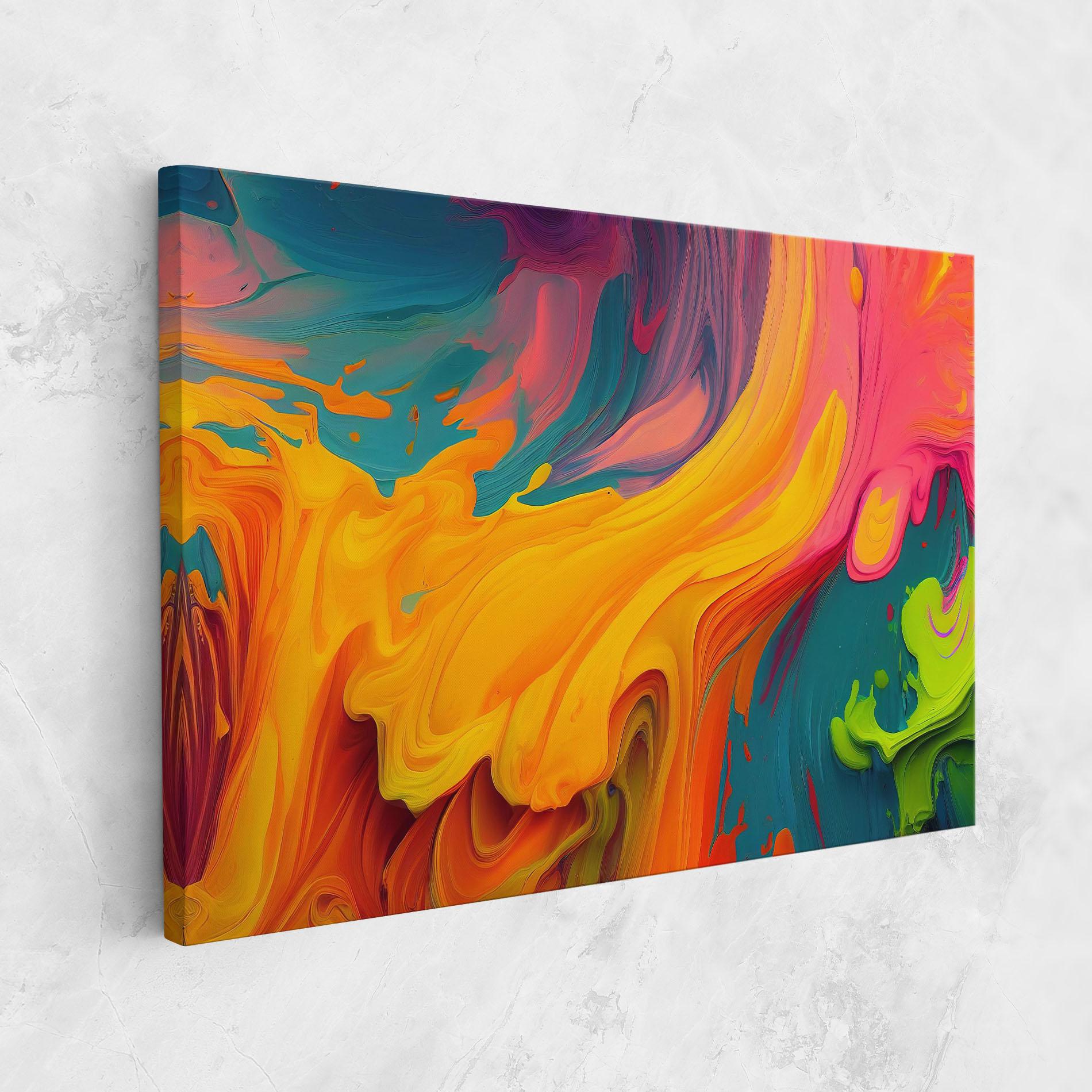 Tablou Canvas Dried Mixed Paint mockup 1