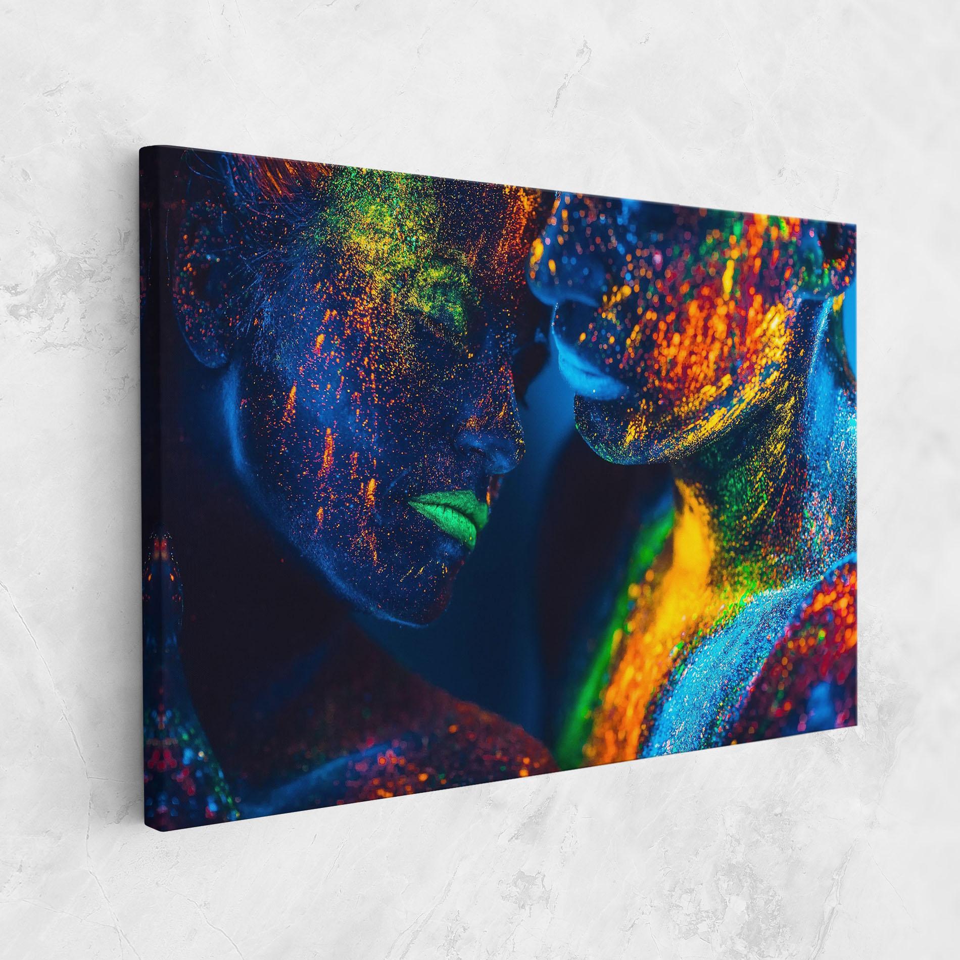 Tablou Canvas Fluorescent Green Lips mockup 1