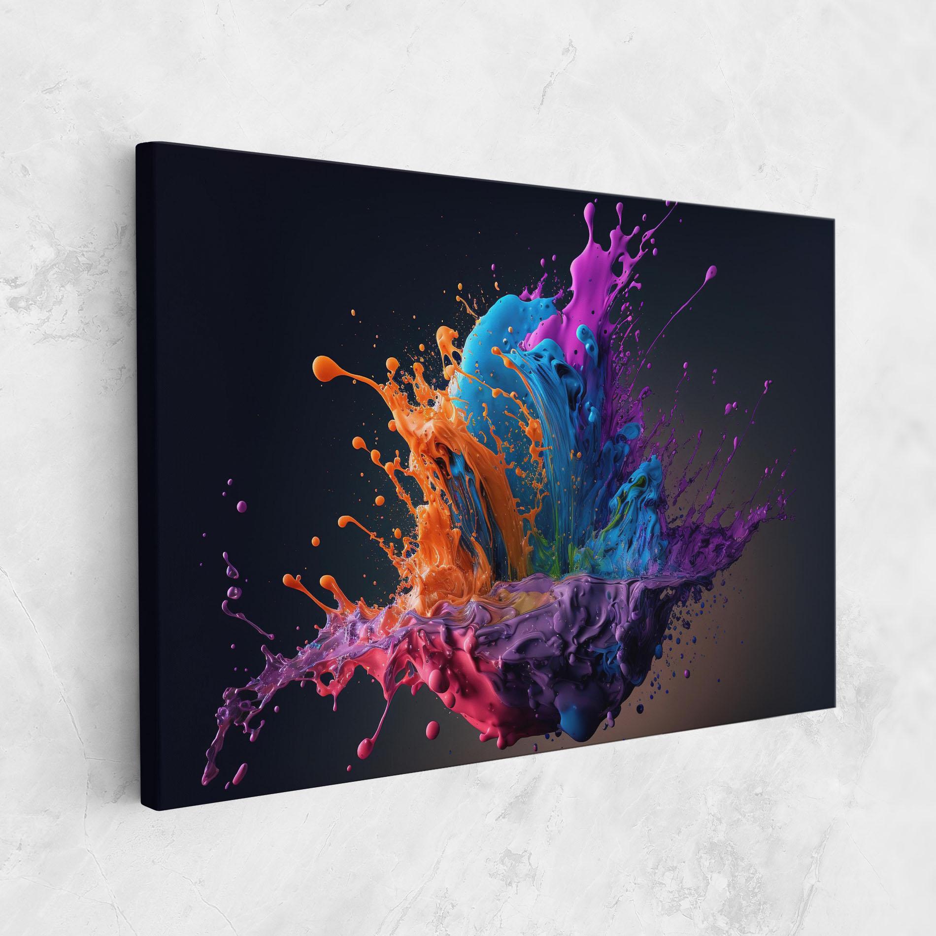 Tablou Canvas Orange Paint Splash mockup 1