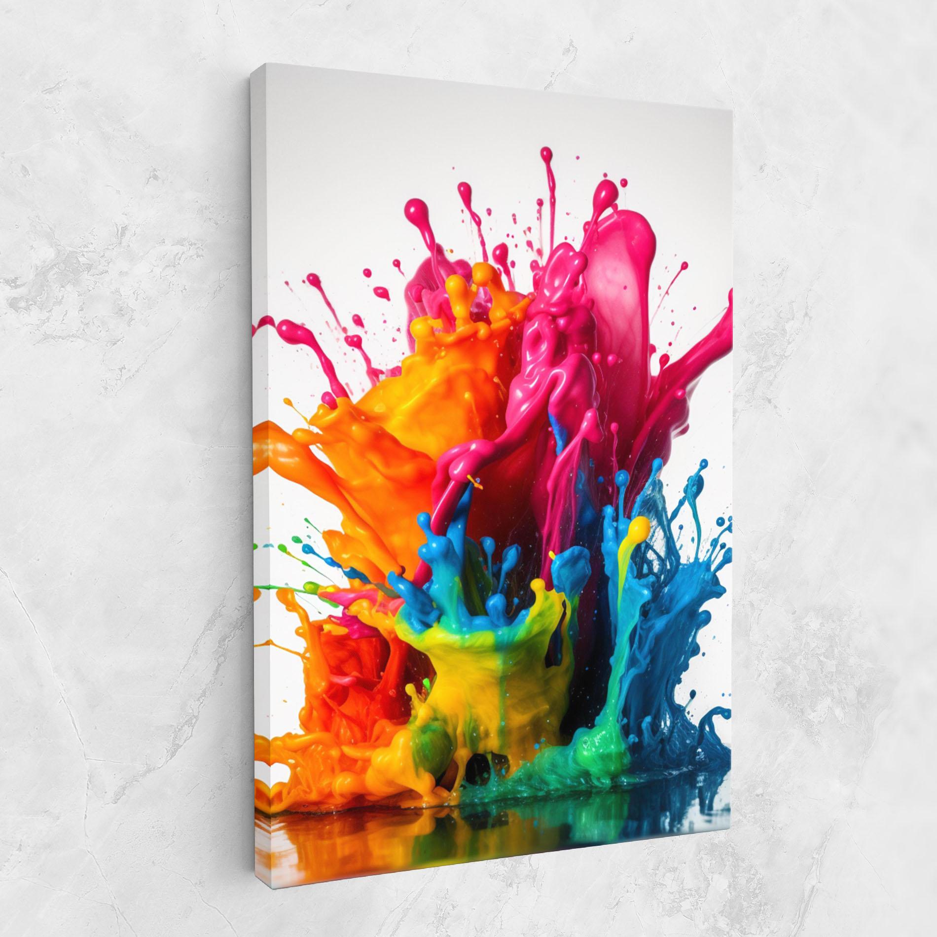 Tablou Canvas Colorful Explosion Paint mockup 1