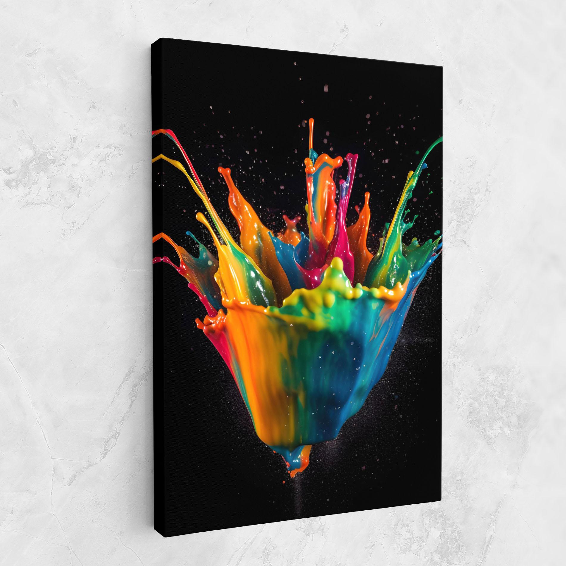 Tablou Canvas Colorful Paint Dropped mockup 1
