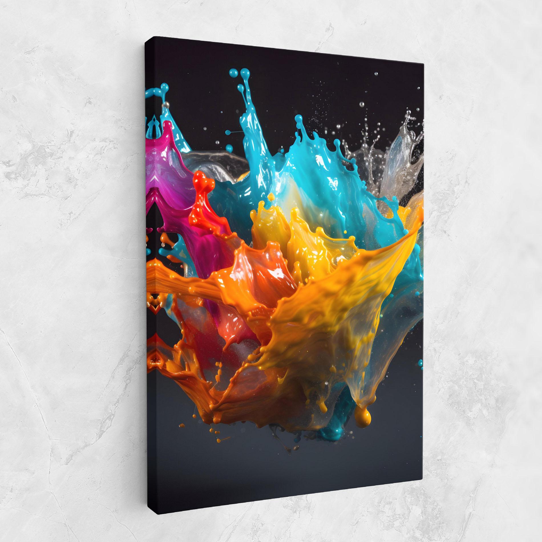 Tablou Canvas Colorful Splash Floating mockup 1