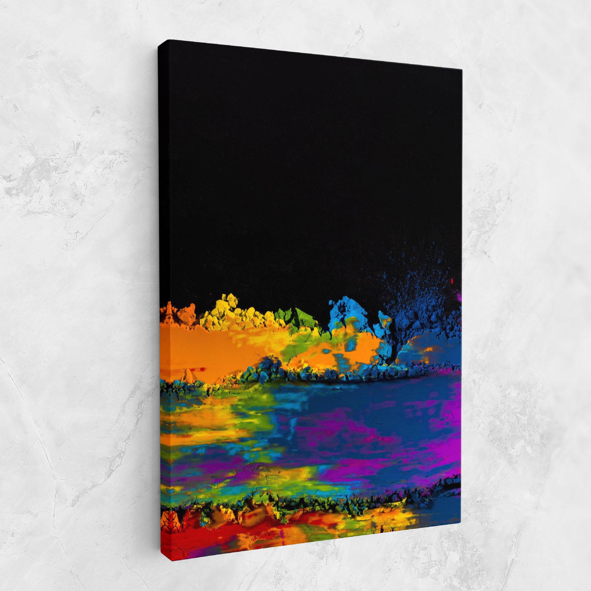 Tablou Canvas Mixed Holi Colors mockup 1