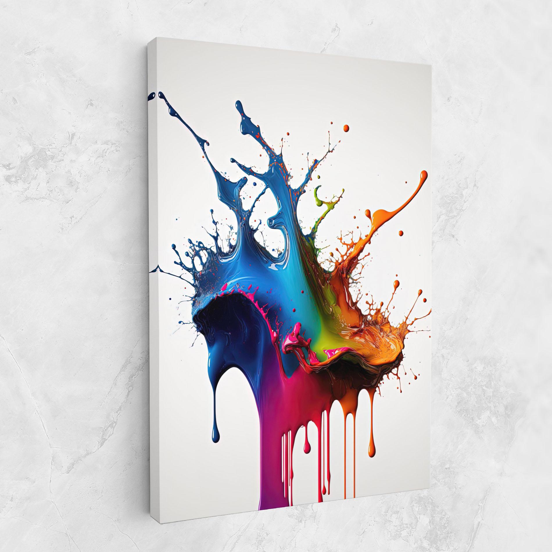 Tablou Canvas Yellow Blue Floating mockup 1