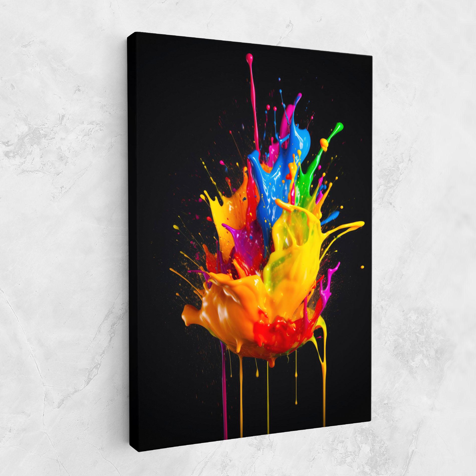 Tablou Canvas Yellow Splash Floating mockup 1
