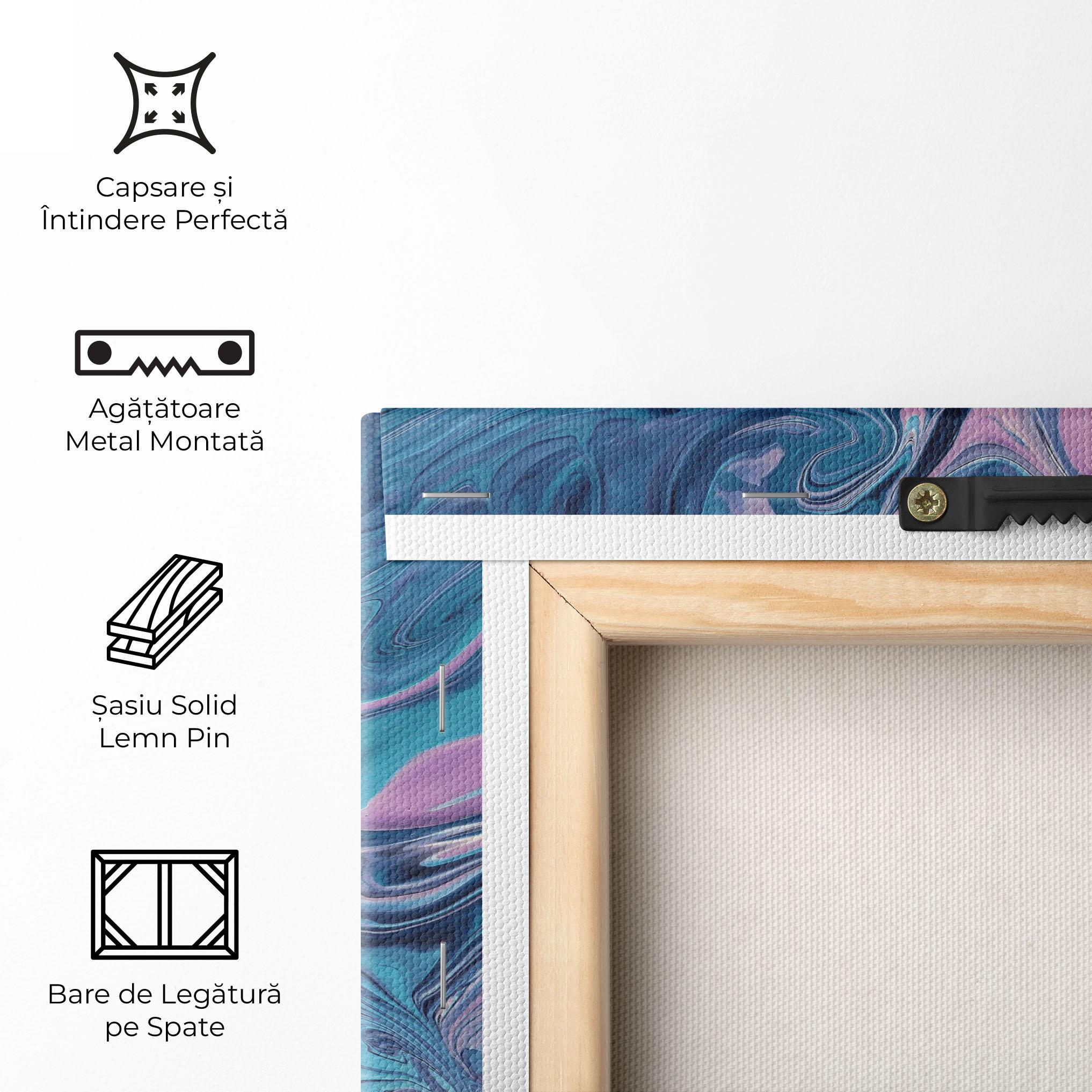 Tablou Canvas Abstract Blue And Pink mockup 5