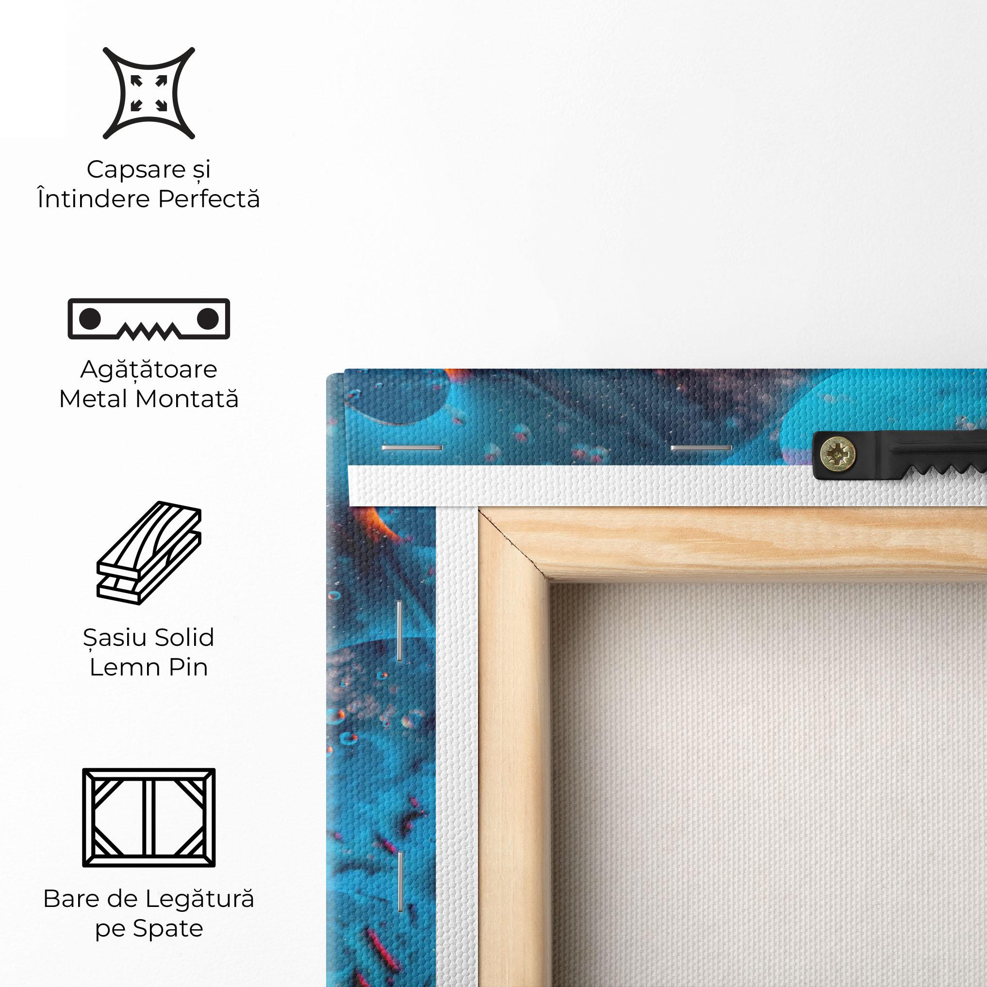 Tablou Canvas Blue Orange Drops mockup 5