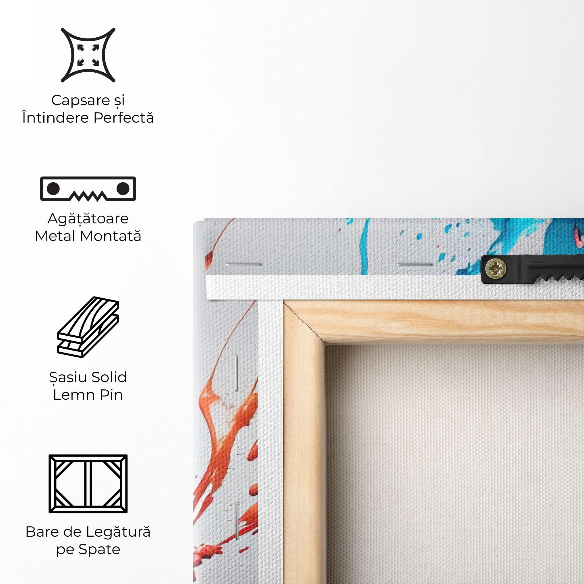 Tablou Canvas Blue Pink Splash mockup 5