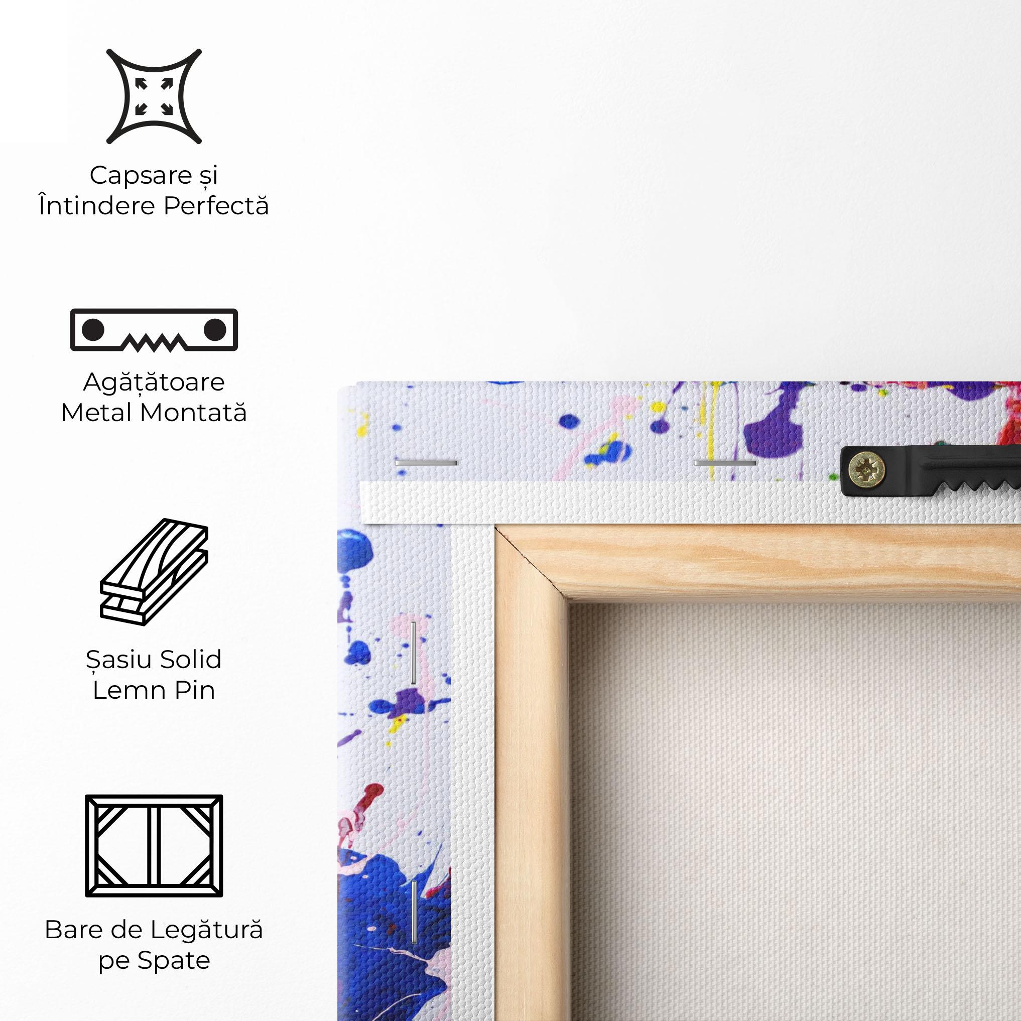 Tablou Canvas Blue Purple Exploding mockup 5